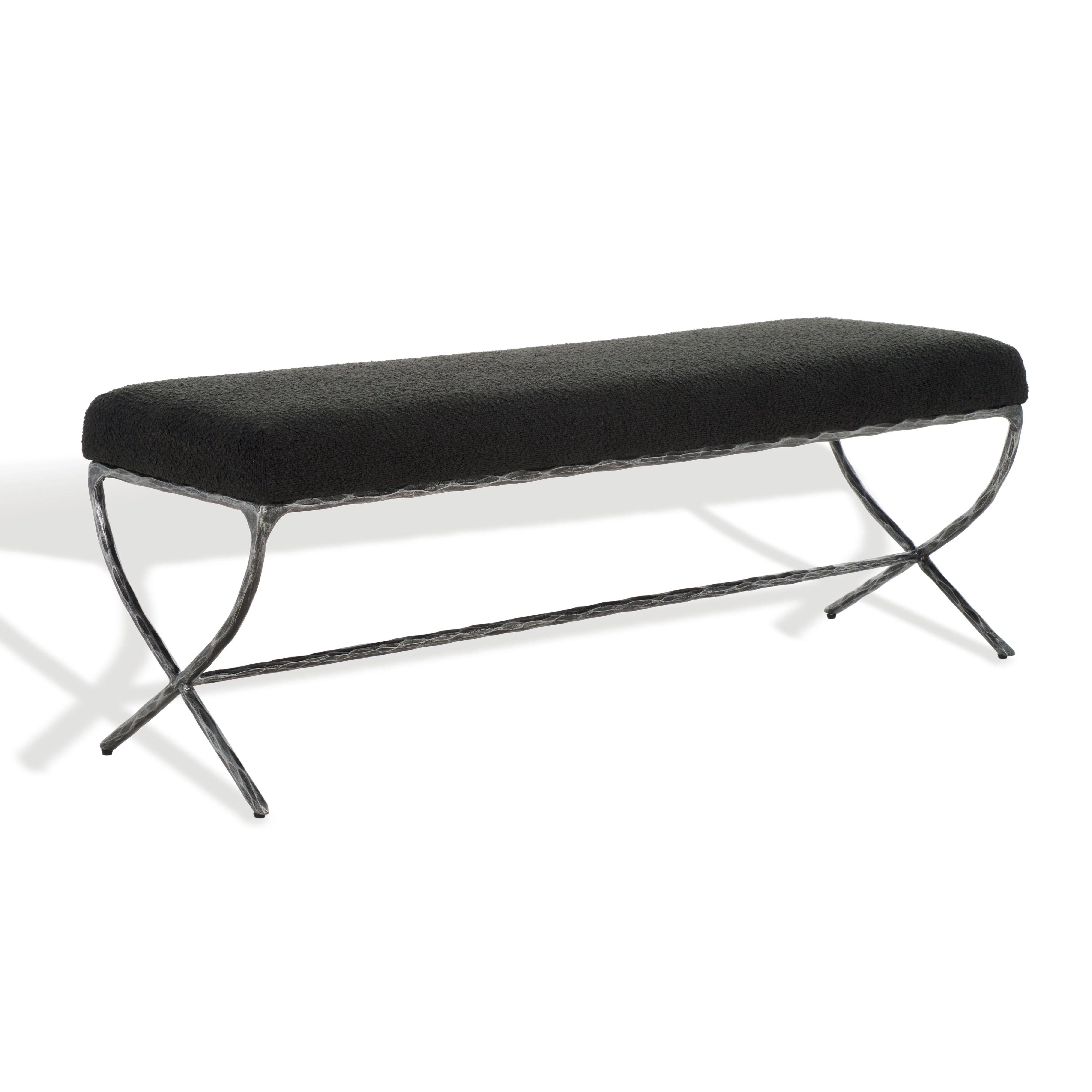 Janeen Boucle and Metal Bench - Image 12