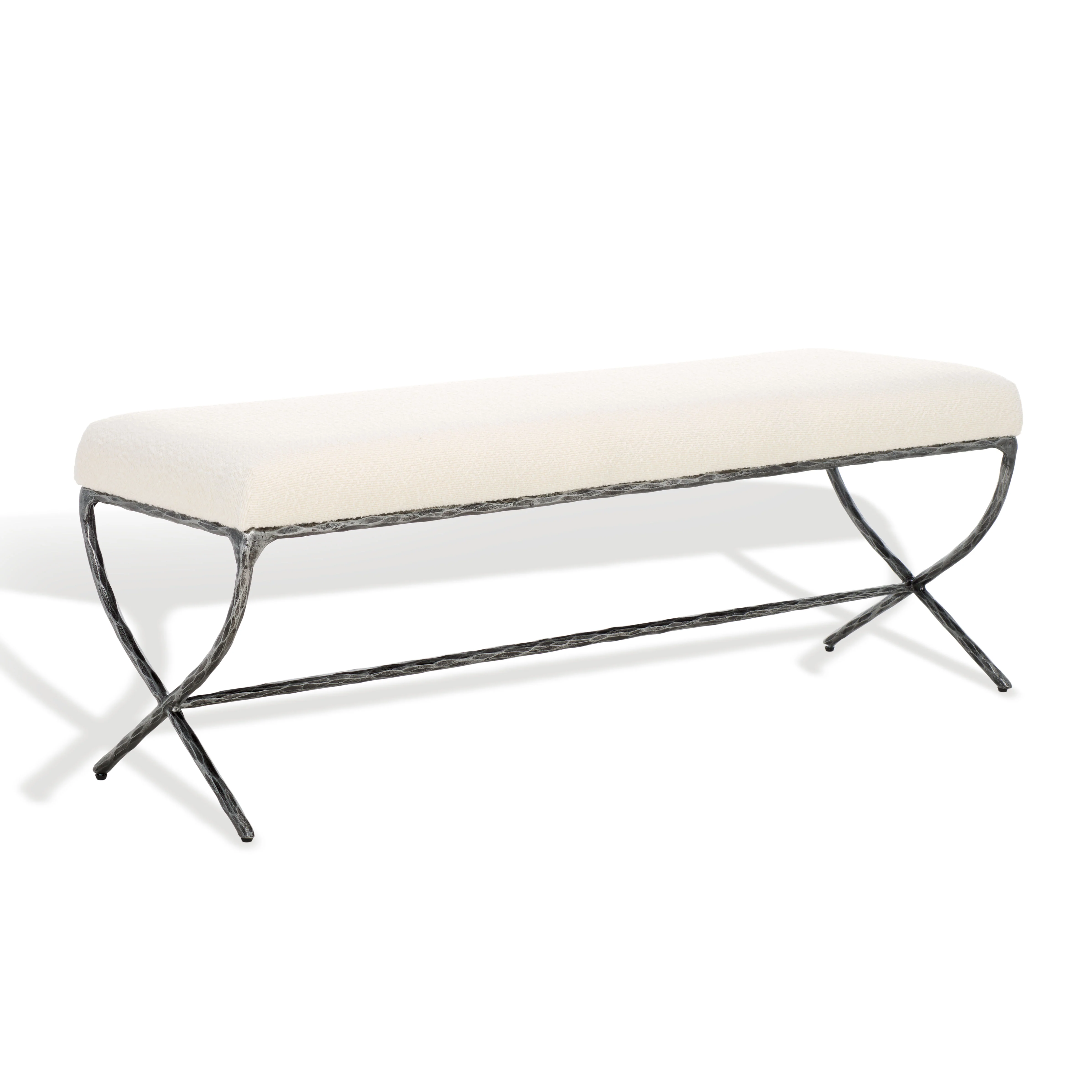Janeen Boucle and Metal Bench - Image 3