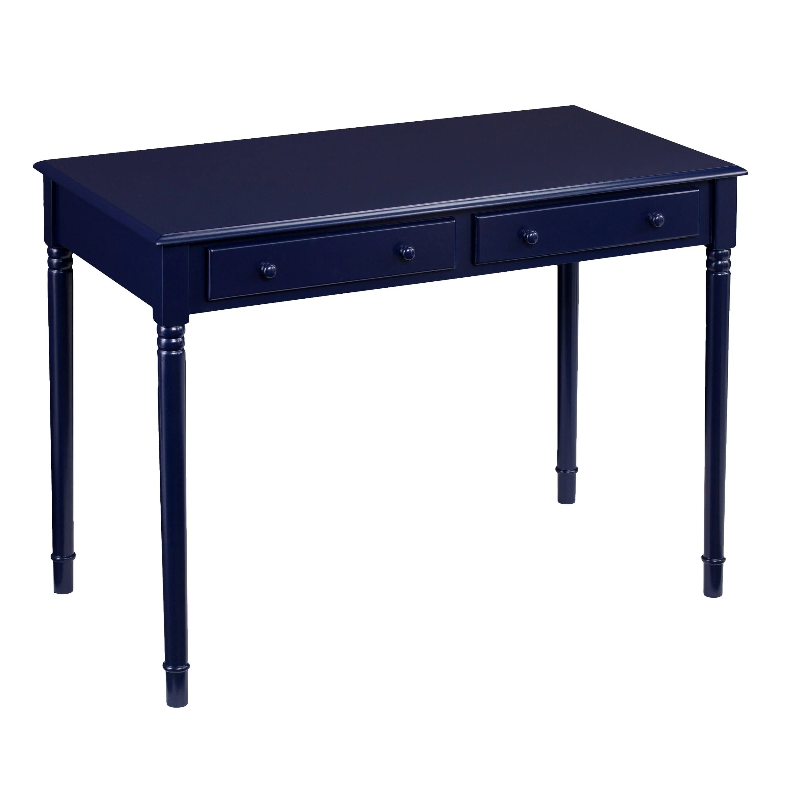 Janice Farmhouse 2-Drawer Writing Desk - Navy