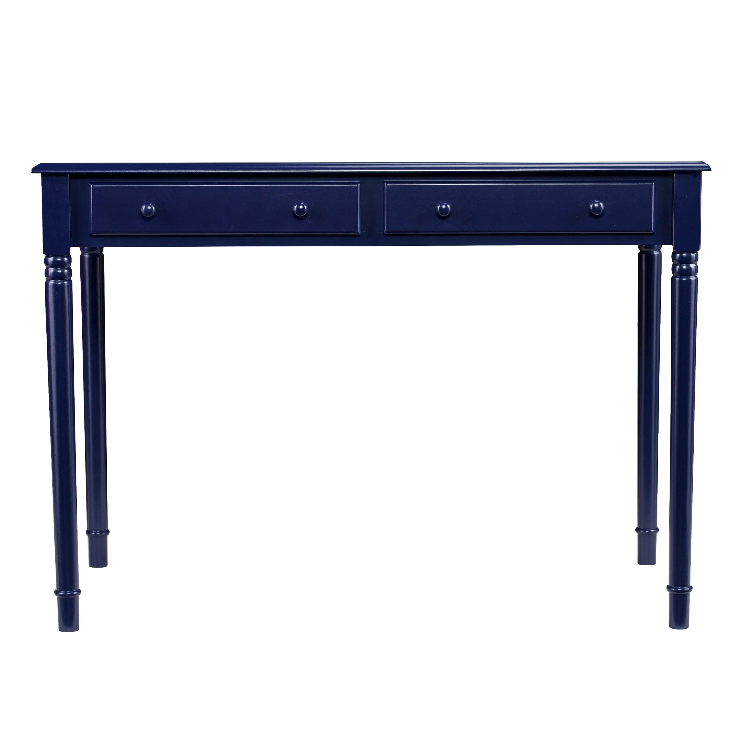 Janice Farmhouse 2-Drawer Writing Desk - Navy - Image 3