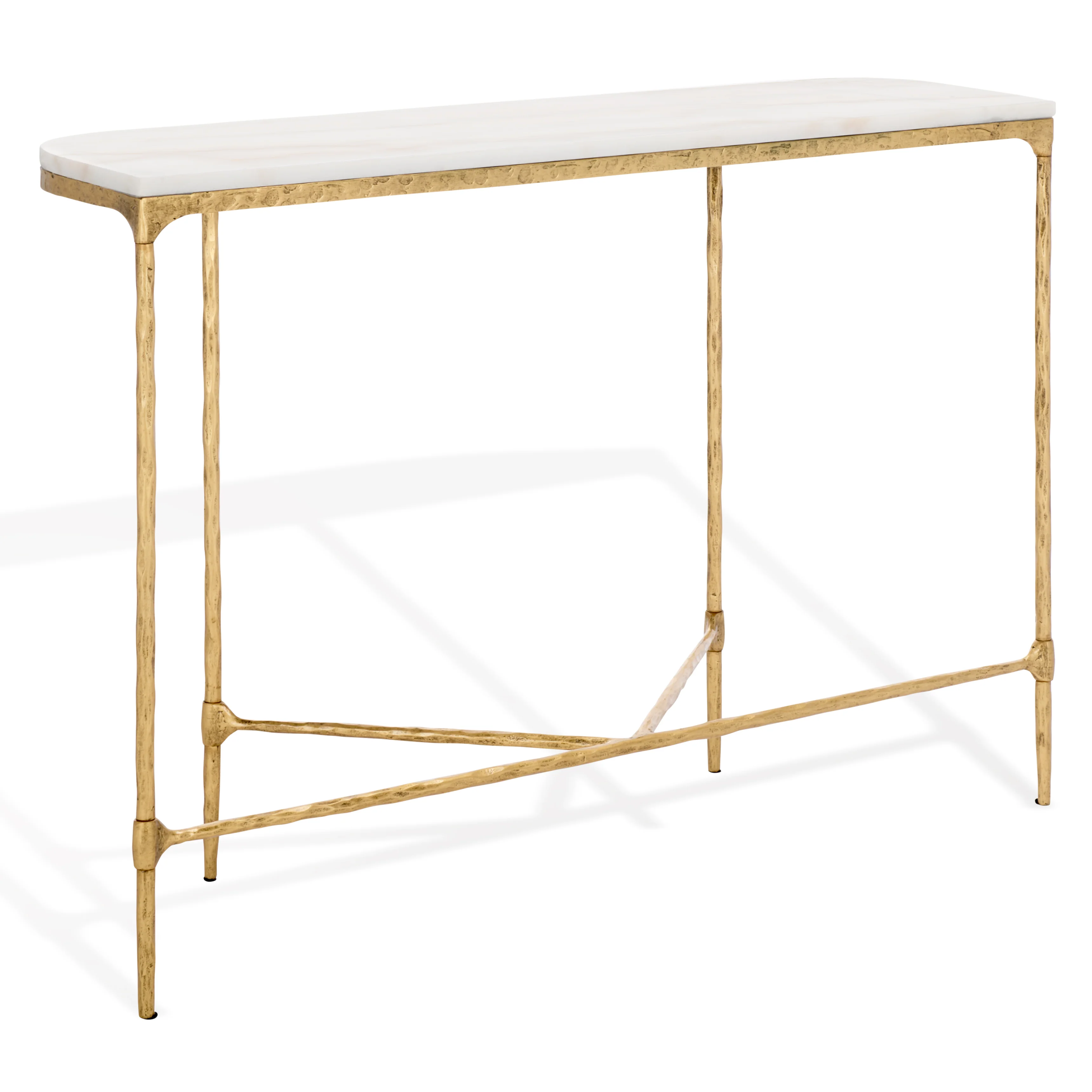 Janowsky Metal And Marble Console Table - Image 8