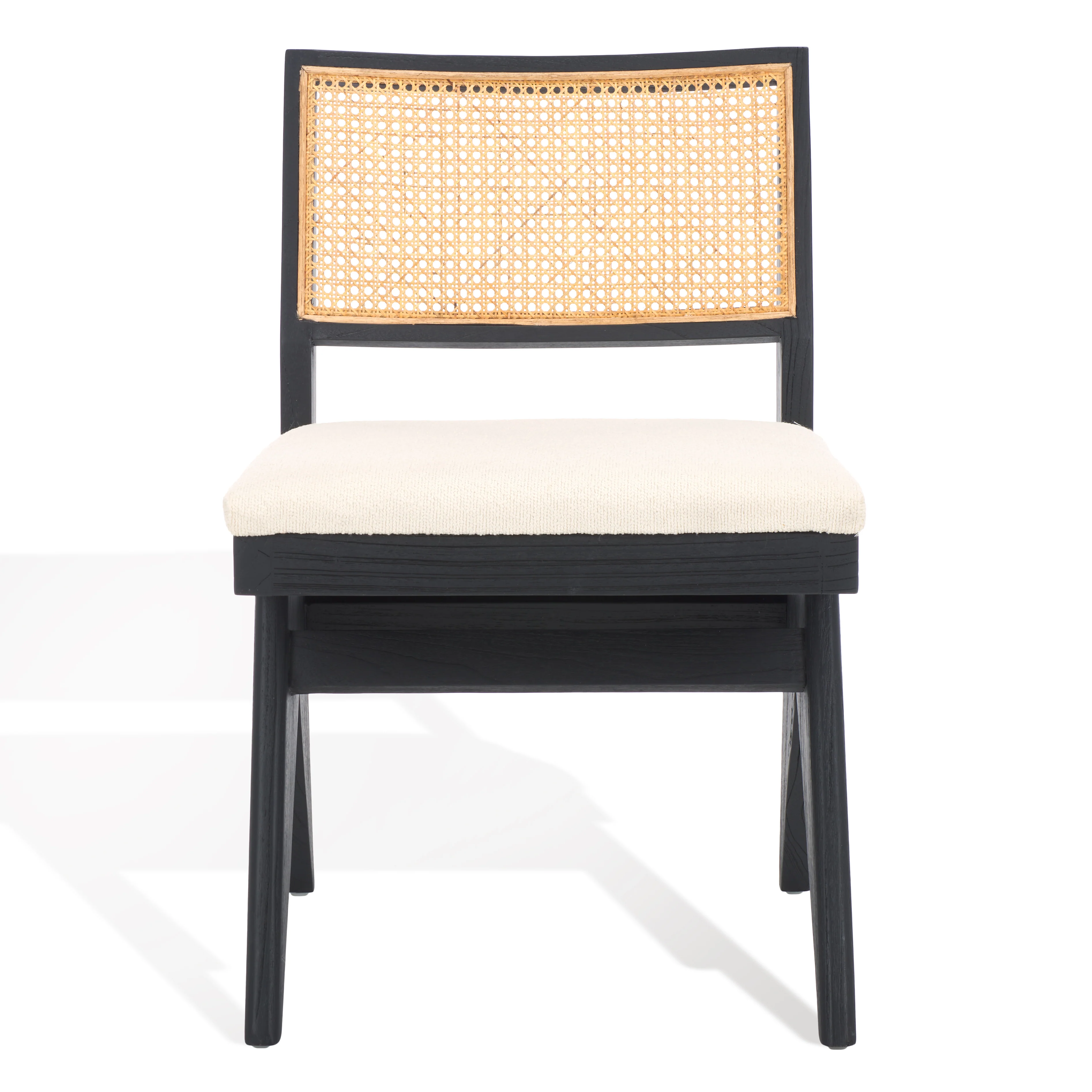 Jaqueline Boucle And Rattan Back Dining Chair - Image 9