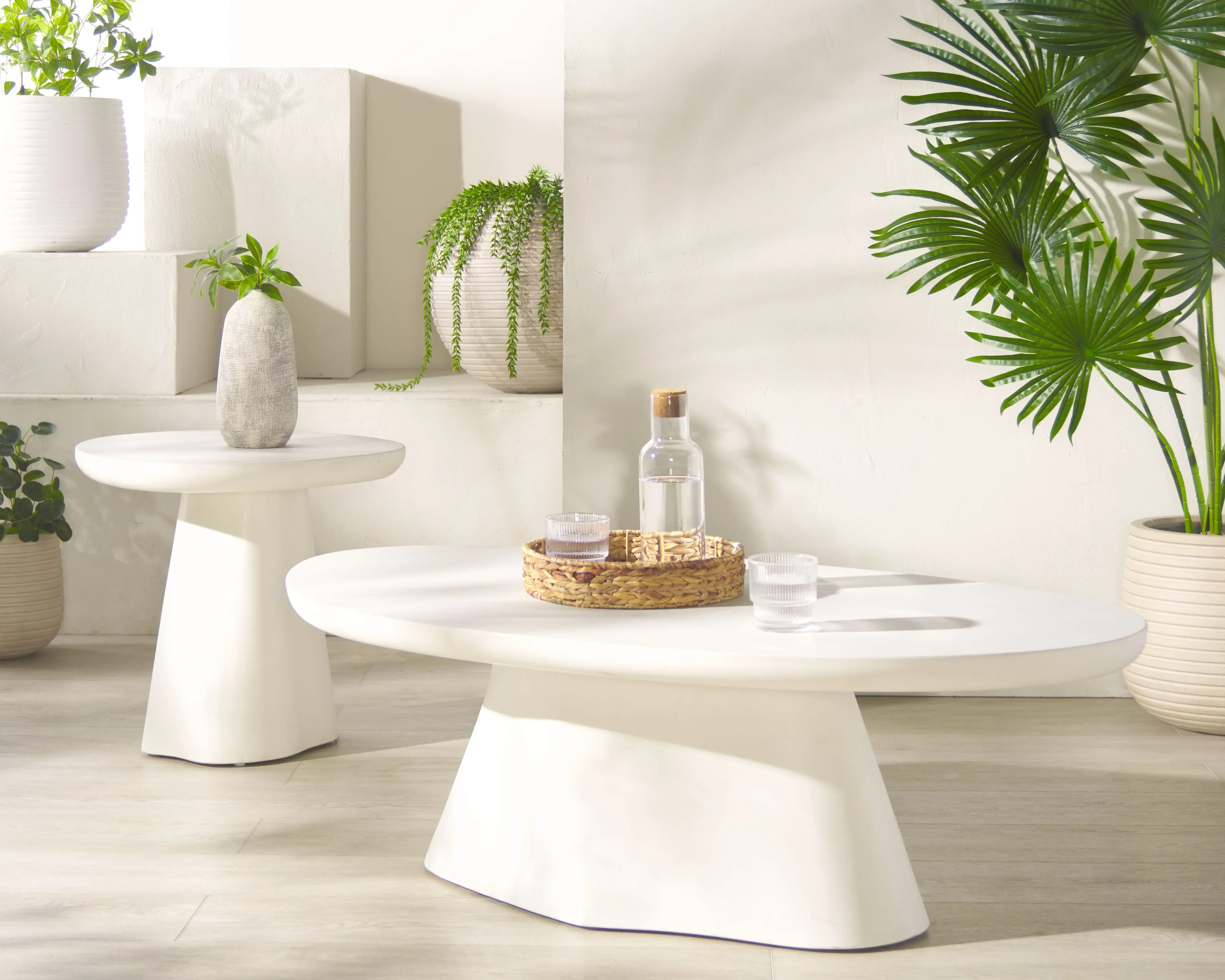Jasbriella Concrete Coffee Table - Image 8
