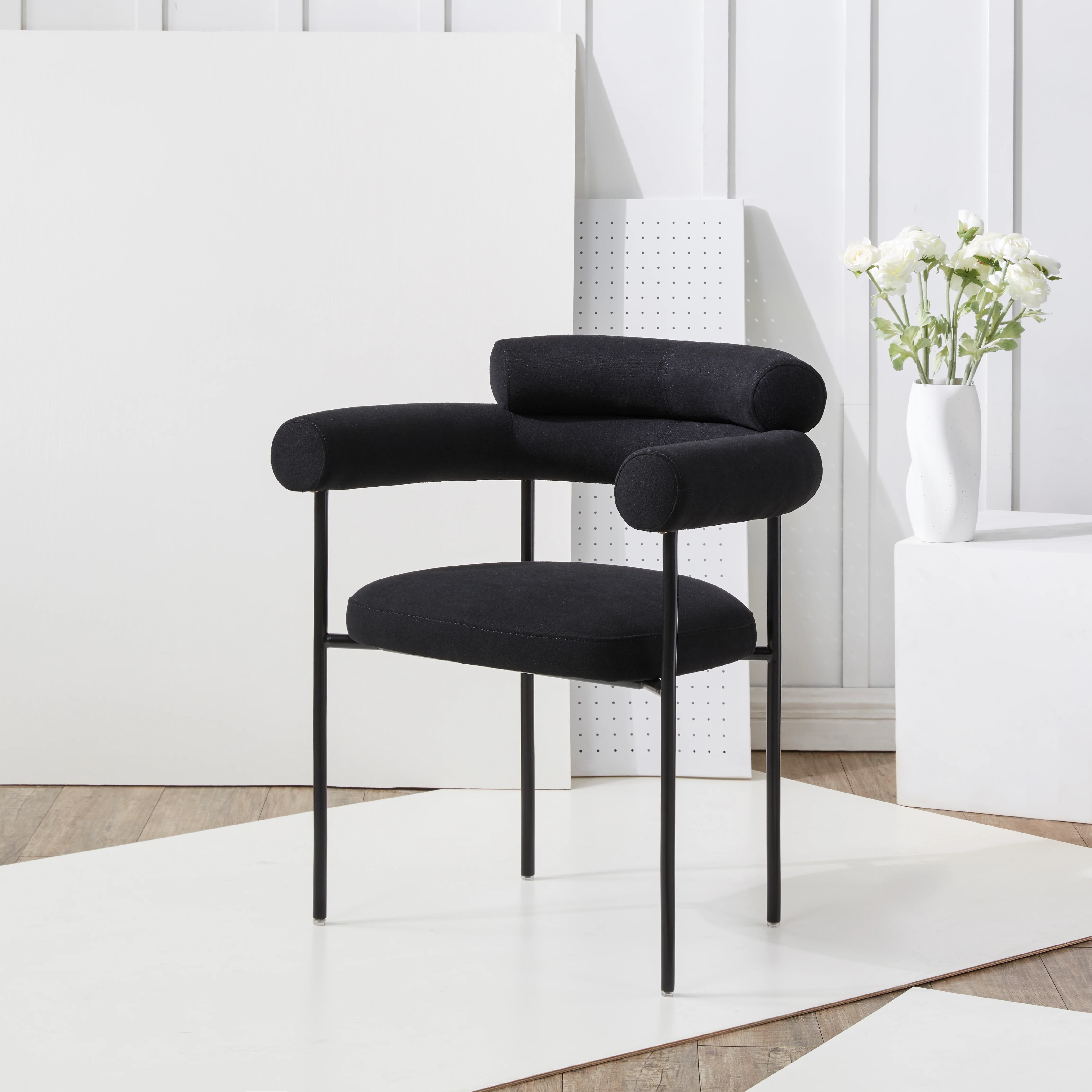 Jaslene Curved Back Dining Chair - Image 7