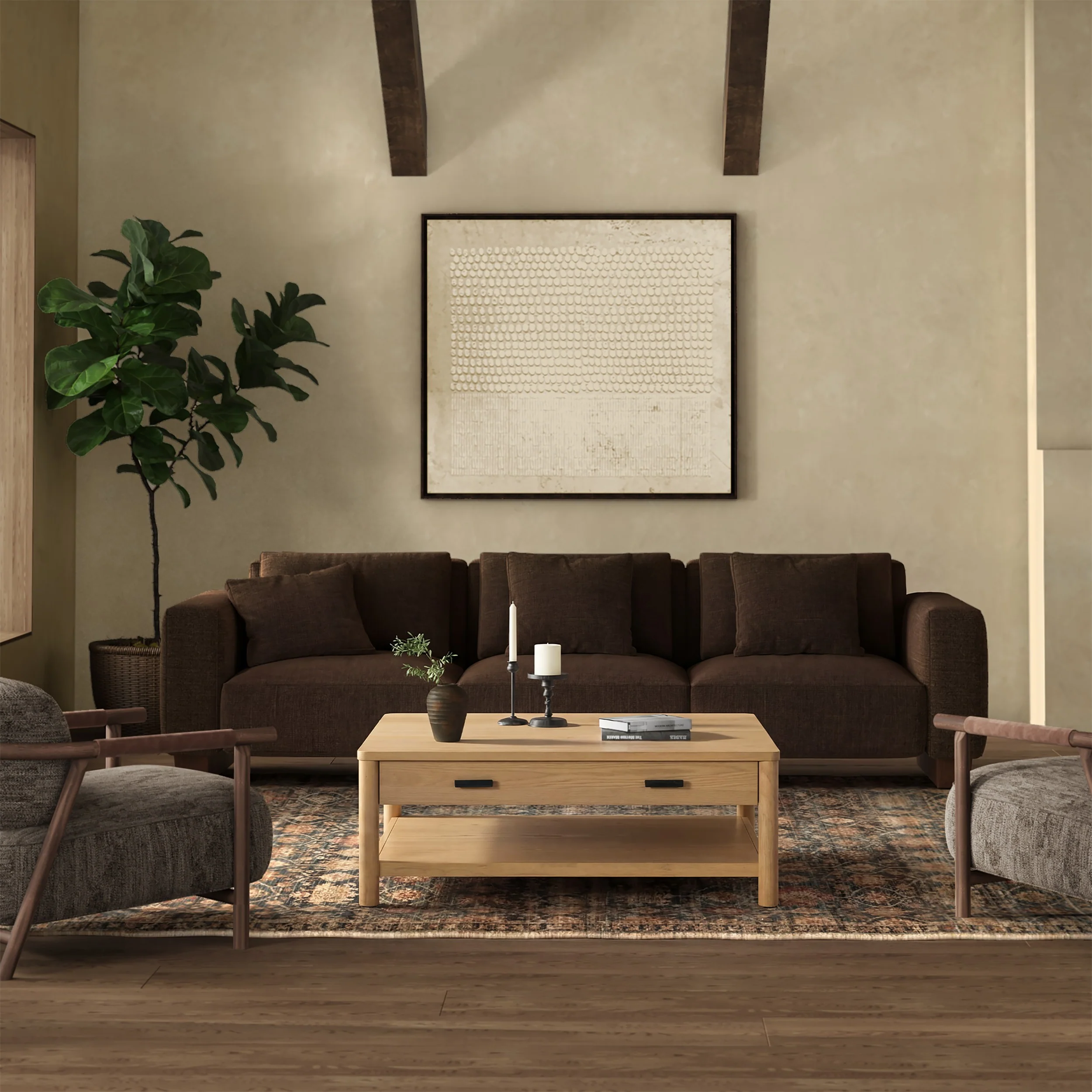 Jaylessa Wood 1 Drawer Coffee Table - Image 2