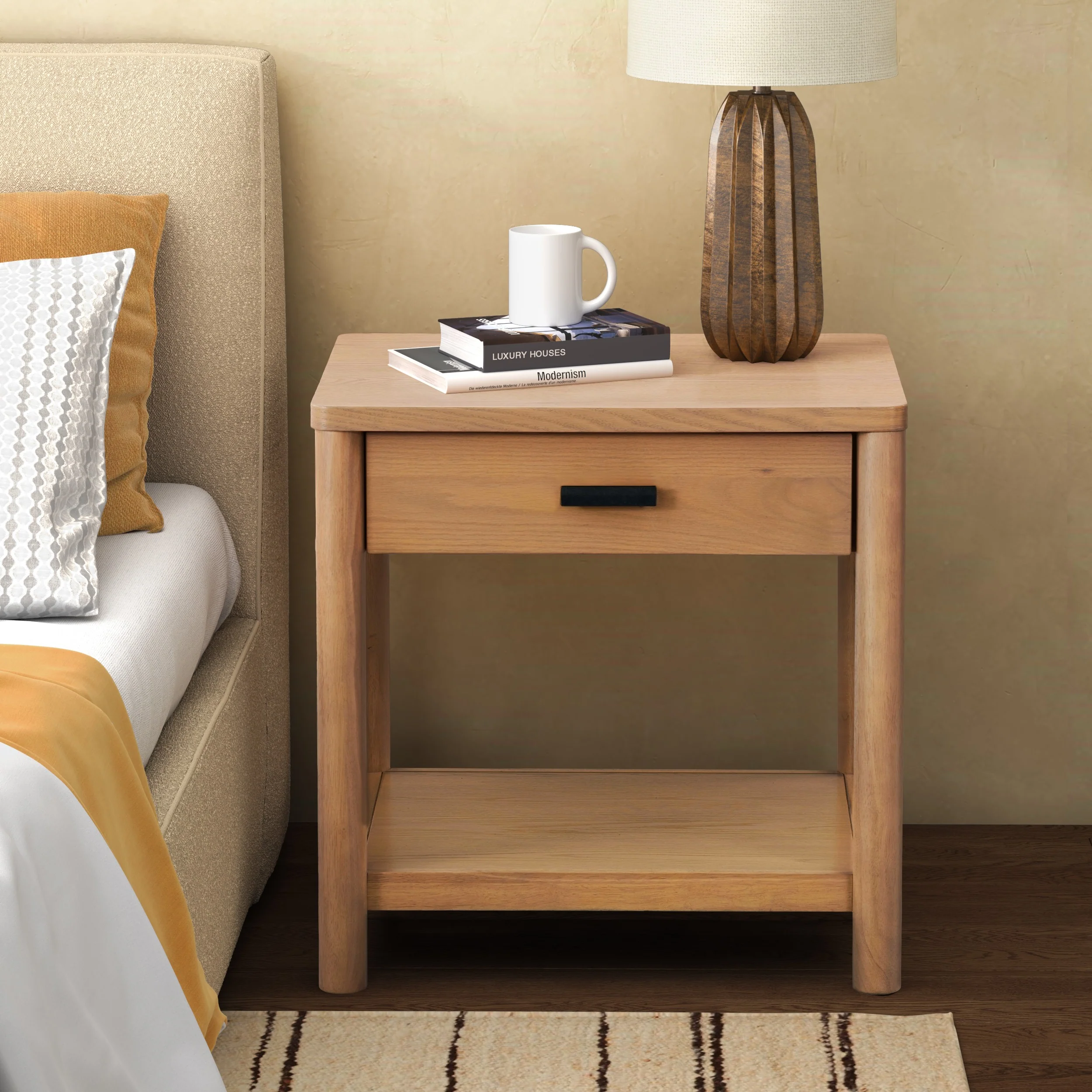 Jaylessa Wood 1 Drawer End Table - Image 2