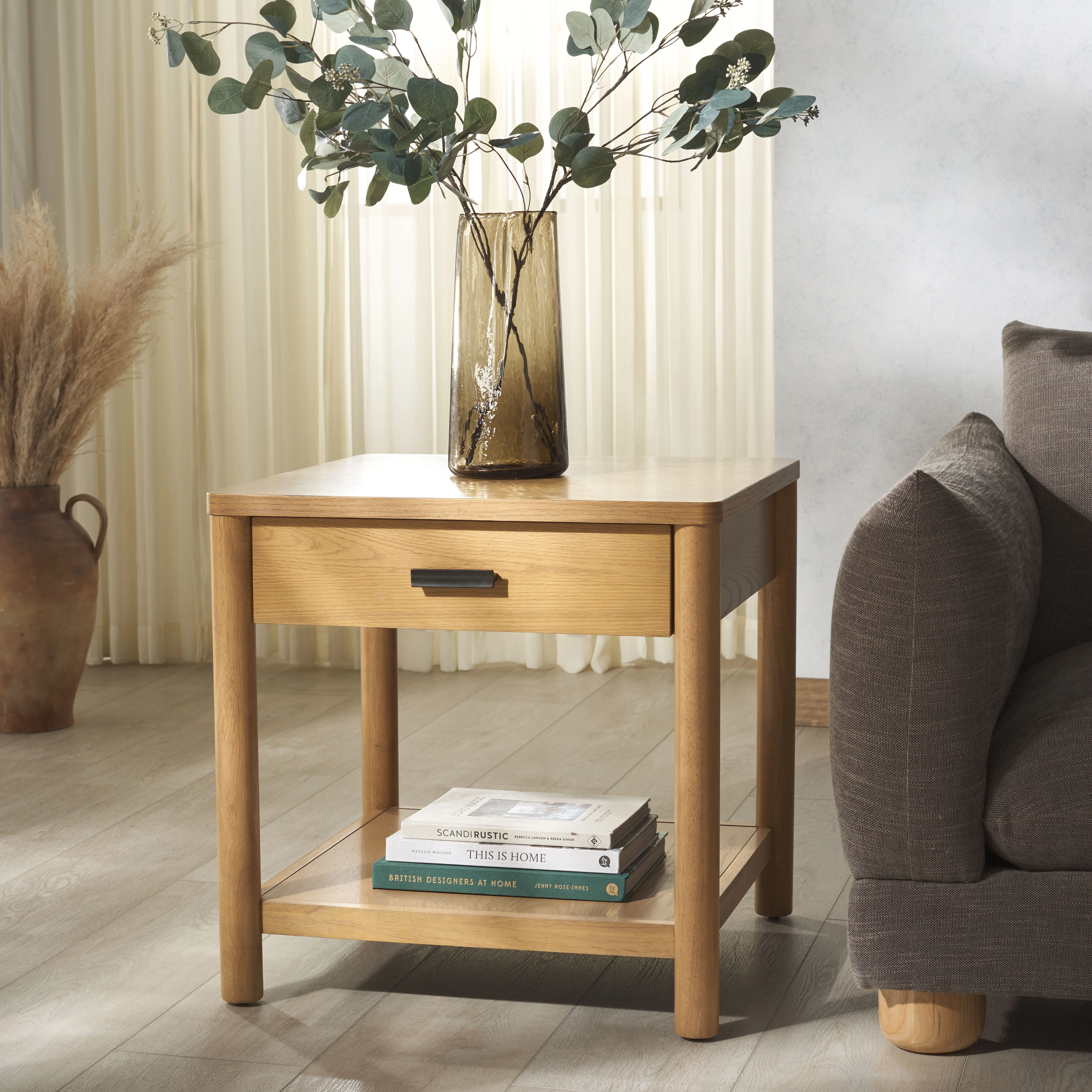 Jaylessa Wood 1 Drawer End Table - Image 6