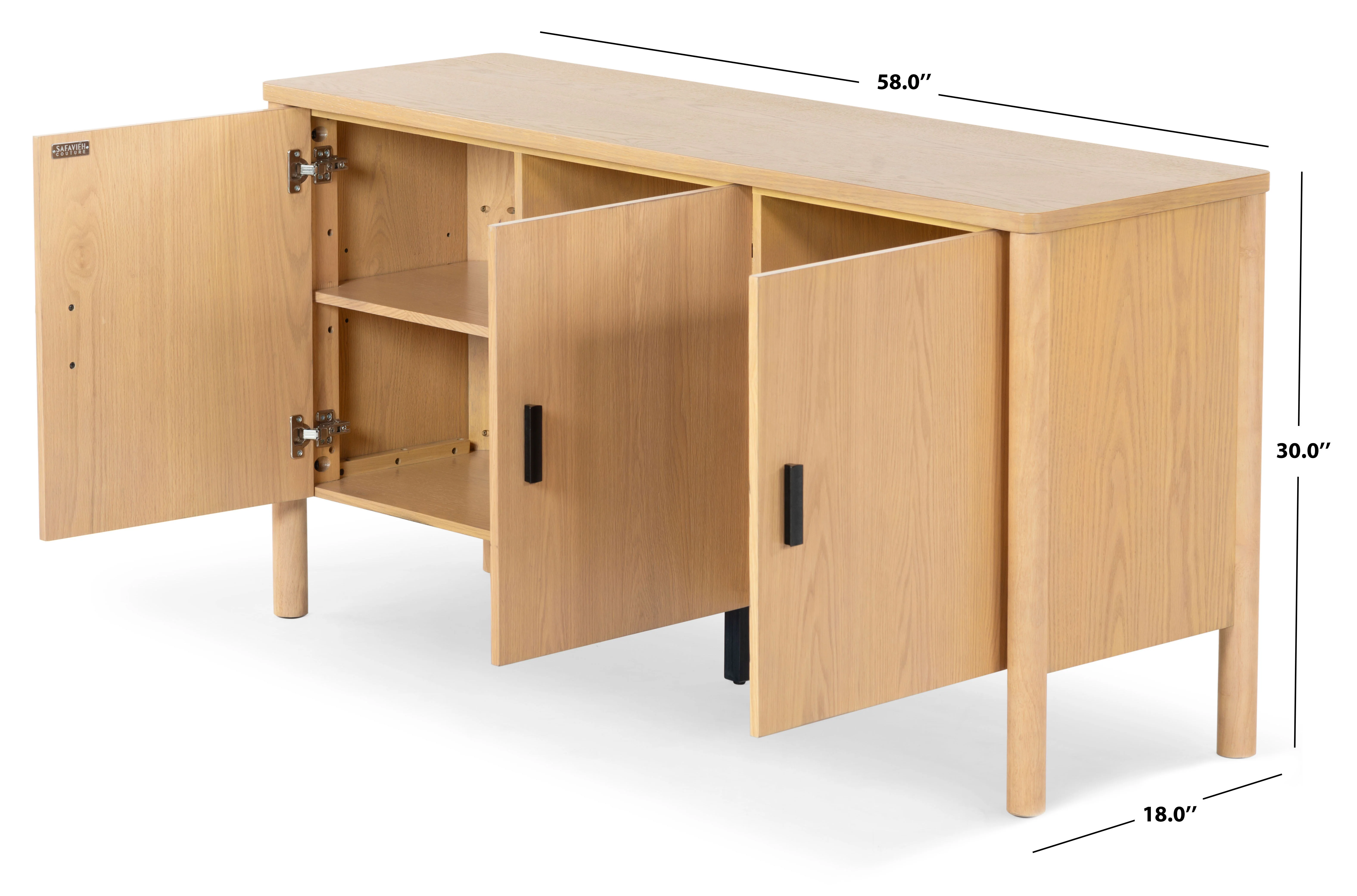 Jaylessa Wood 3 Door Sideboard - Image 5