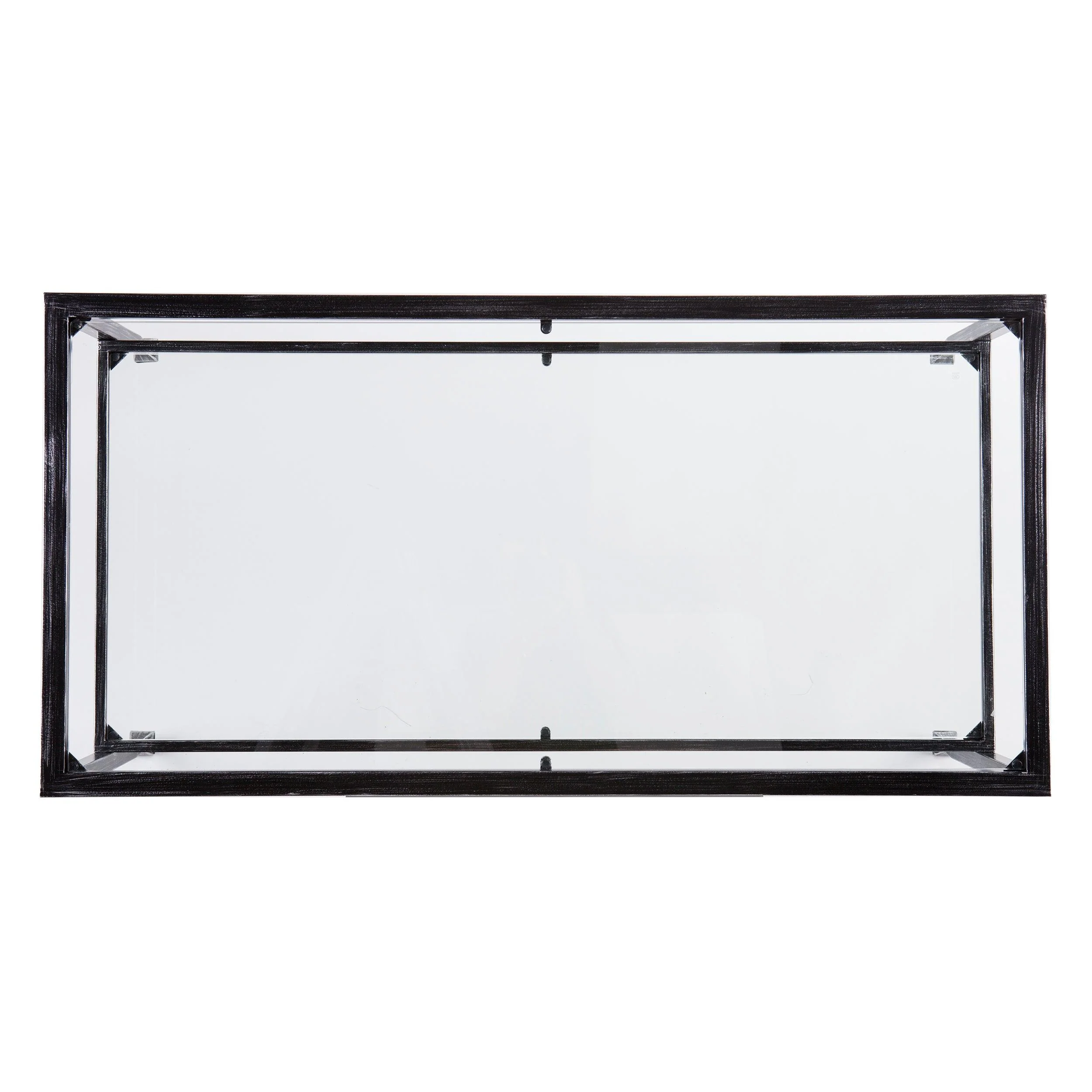 Jaymes Metal/Glass Rectangular Open Shelf Cocktail Table - Black - Image 7