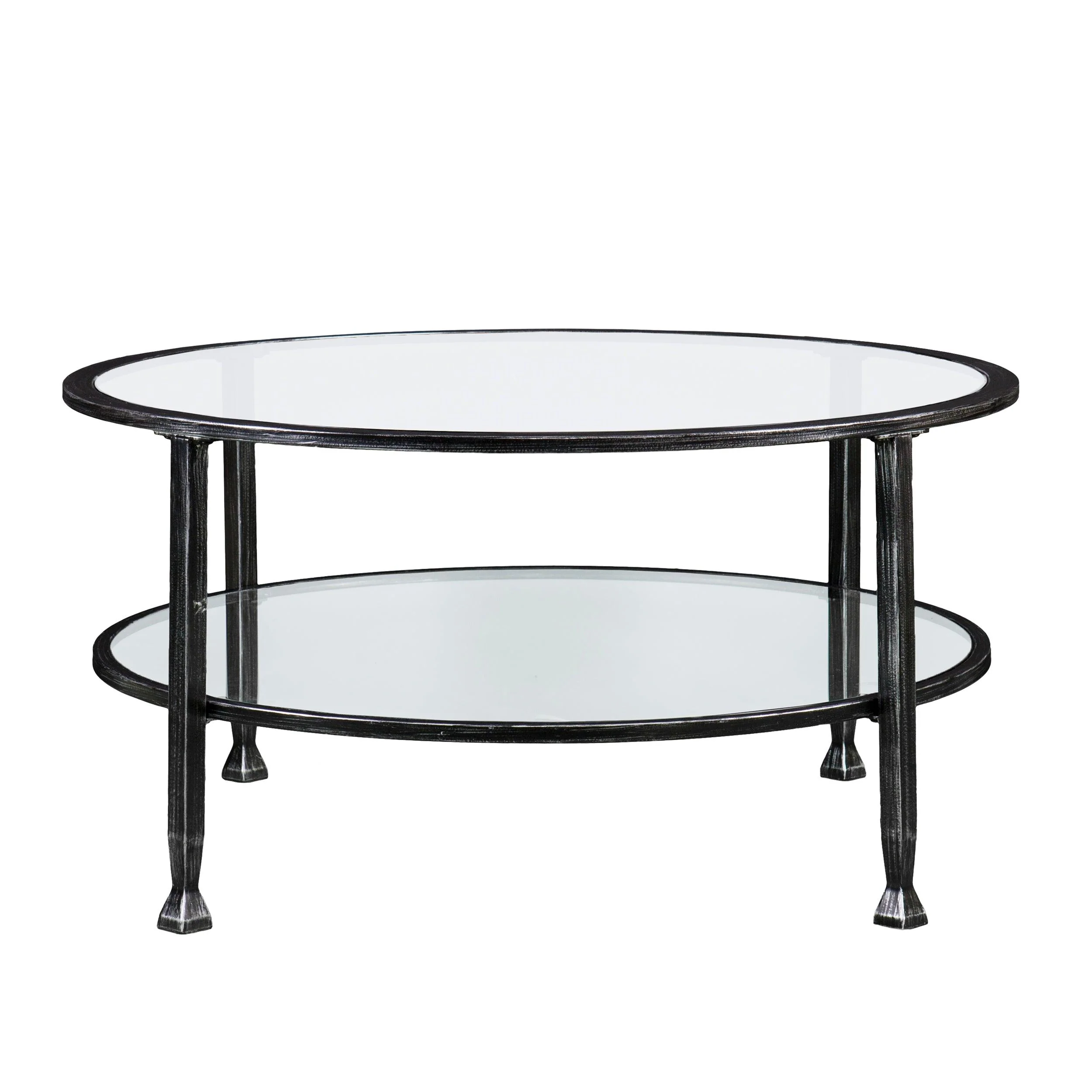 Jaymes Metal/Glass Round Cocktail Table - Black - Image 3
