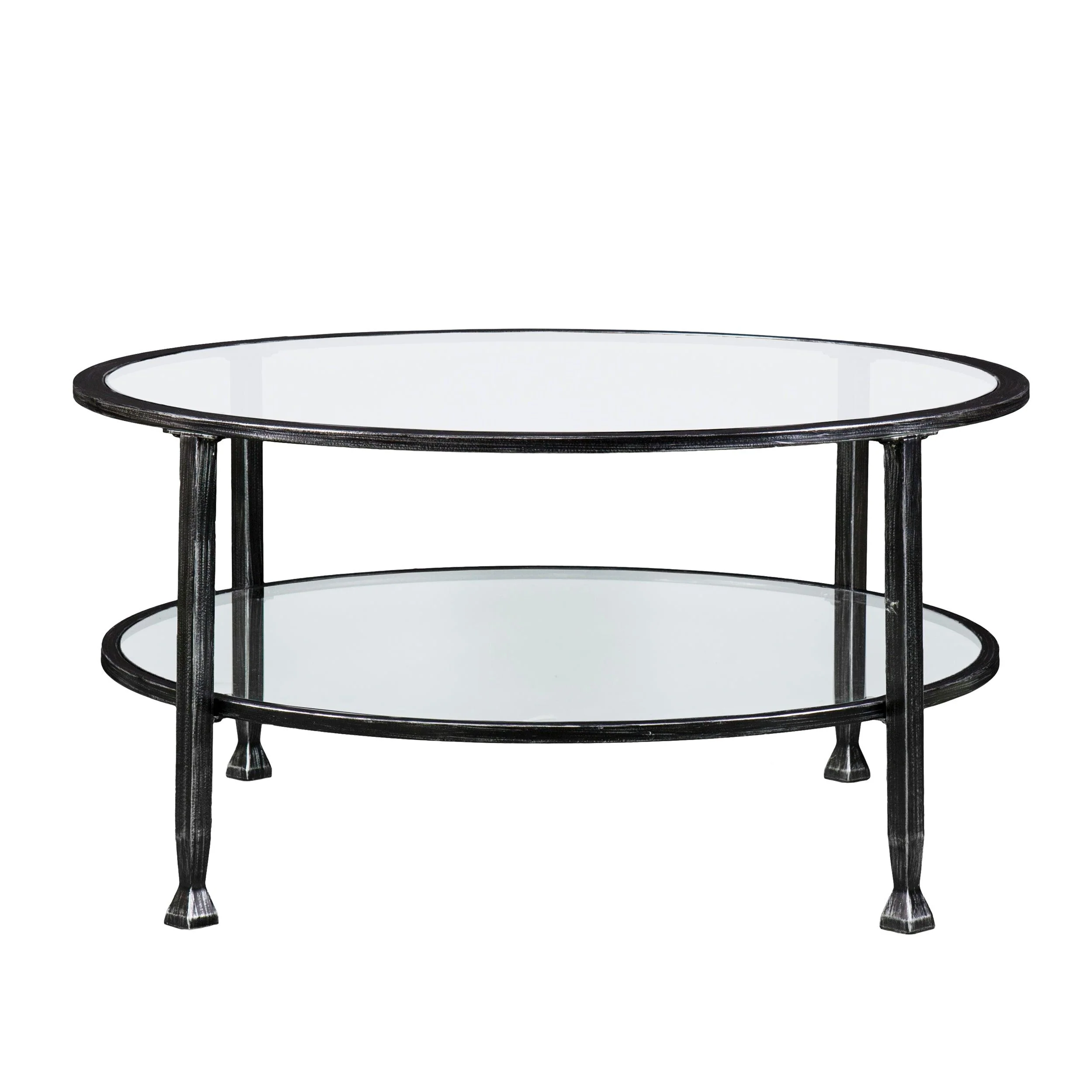 Jaymes Metal/Glass Round Cocktail Table - Black - Image 6