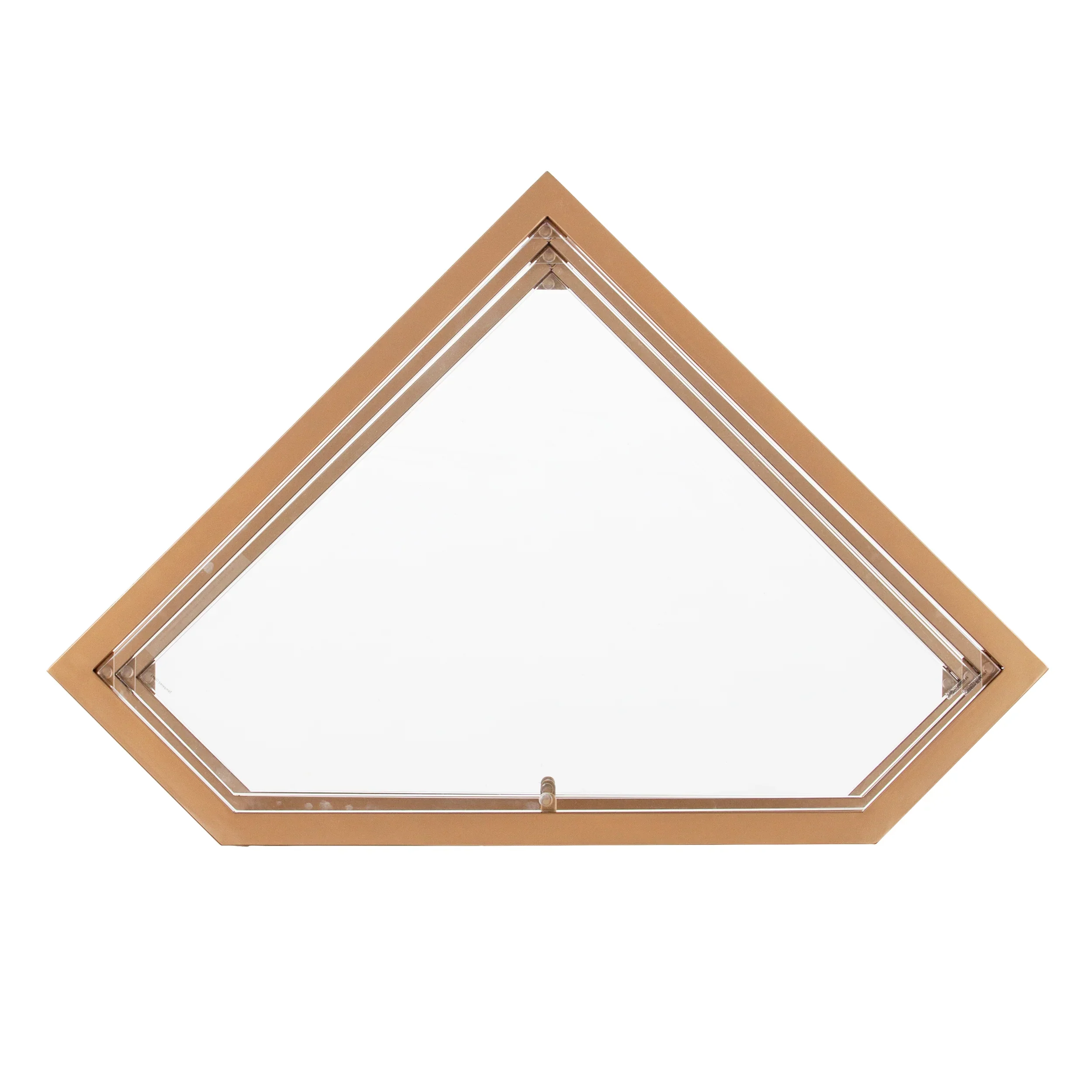 Jaymes Metal/Glass Corner TV Stand - Gold - Image 6