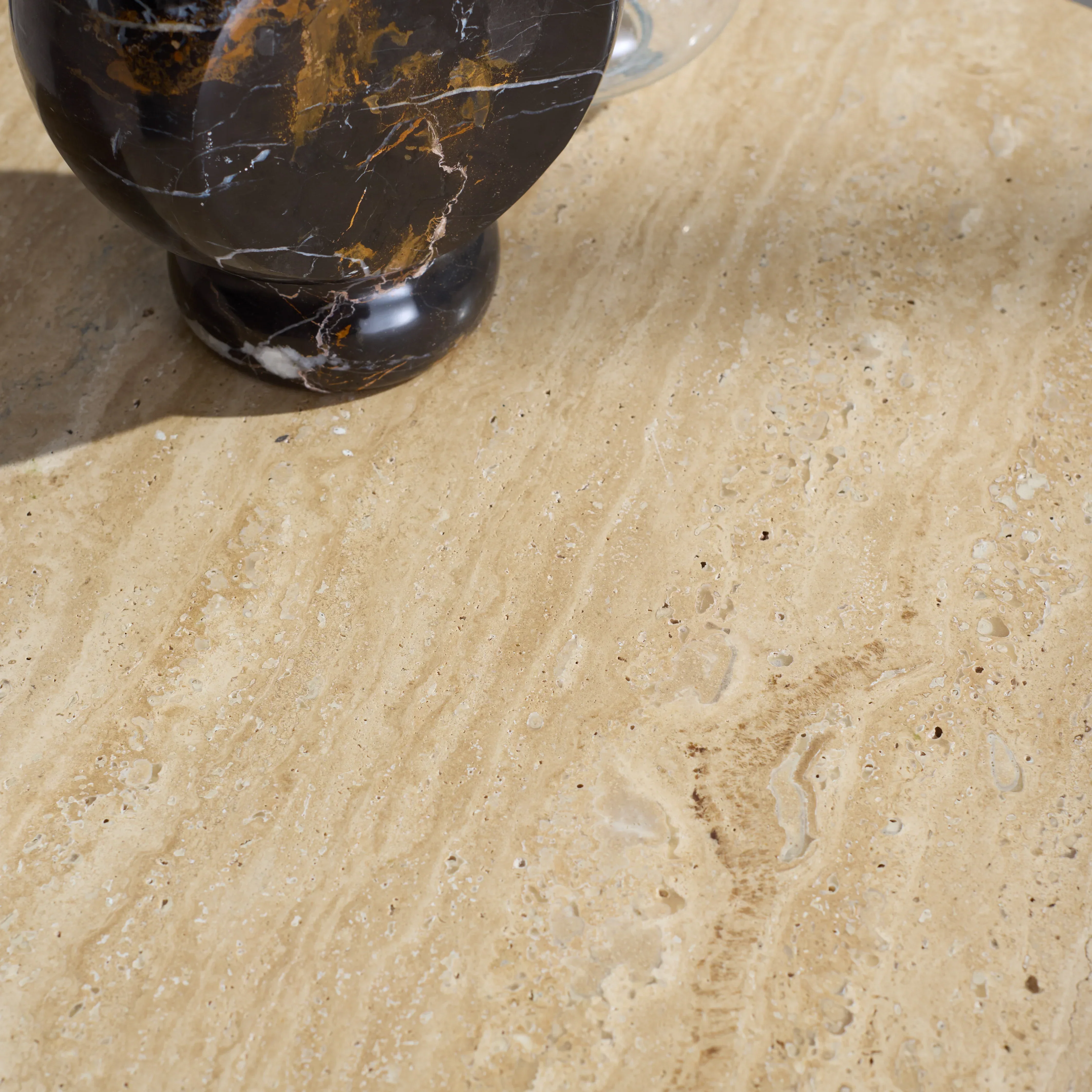 Jennamira Travertine Top Accent Table - Image 2