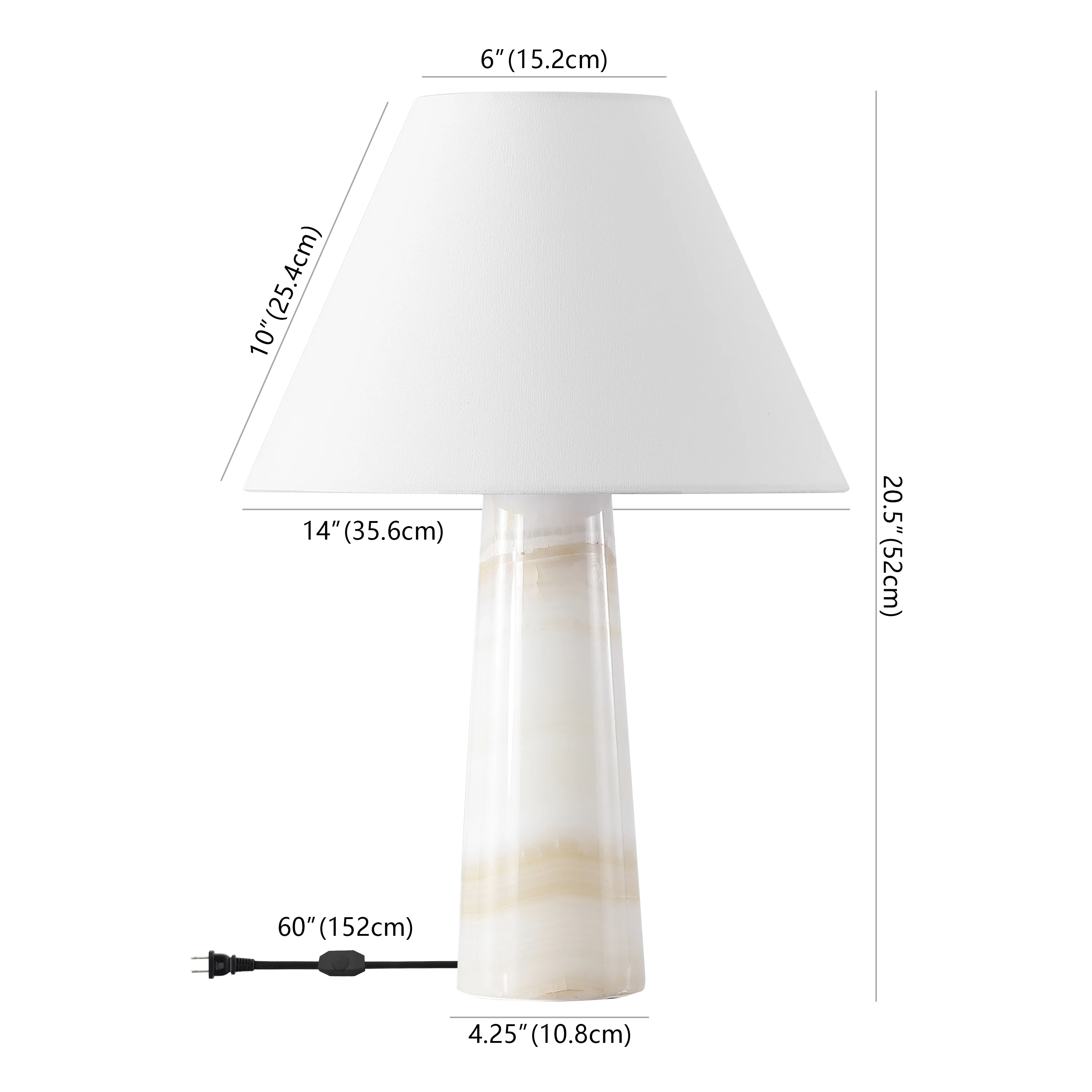 Jennarose Jade Stone Table Lamp - Image 6