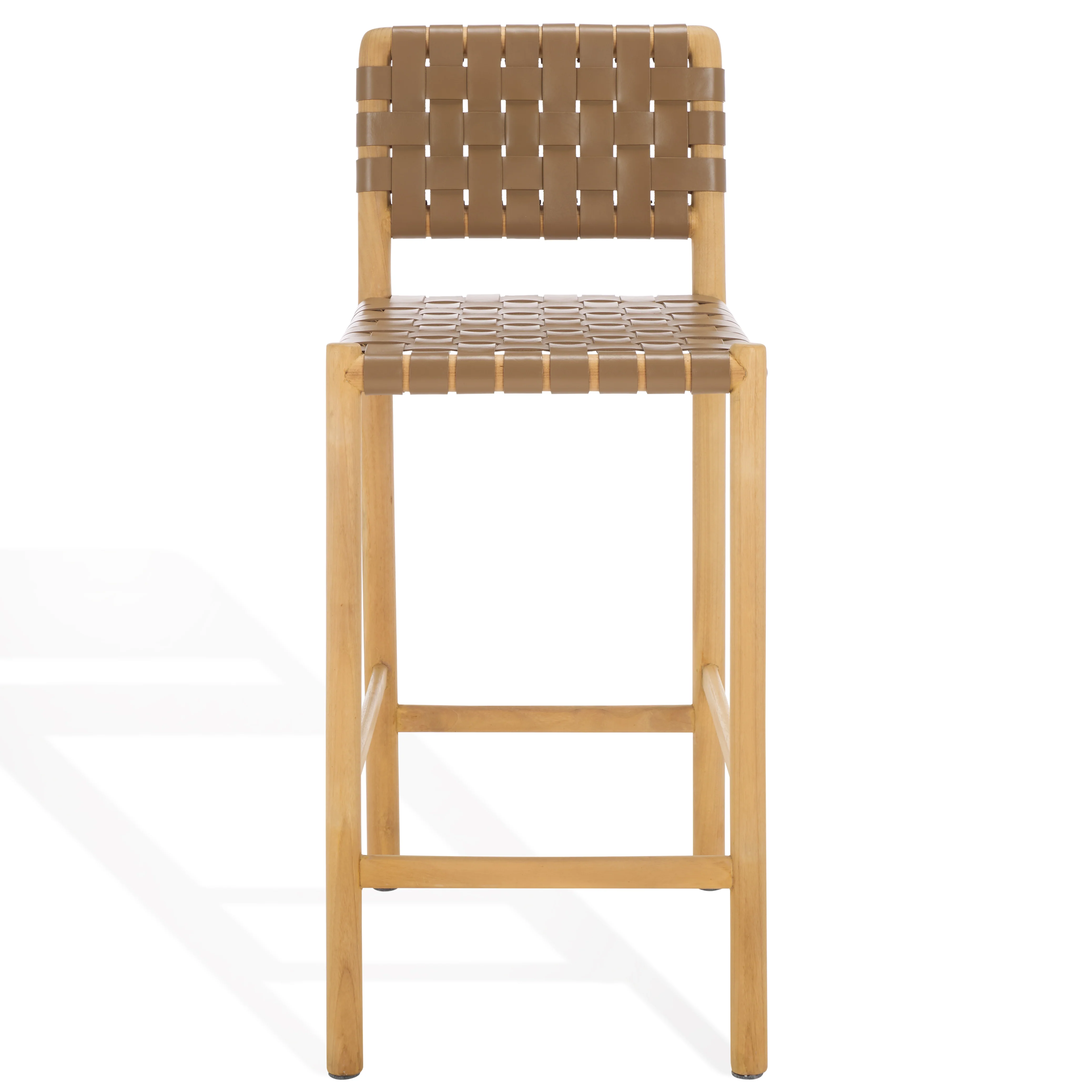 Jeremiah Woven Leather Counter Stool - Image 21