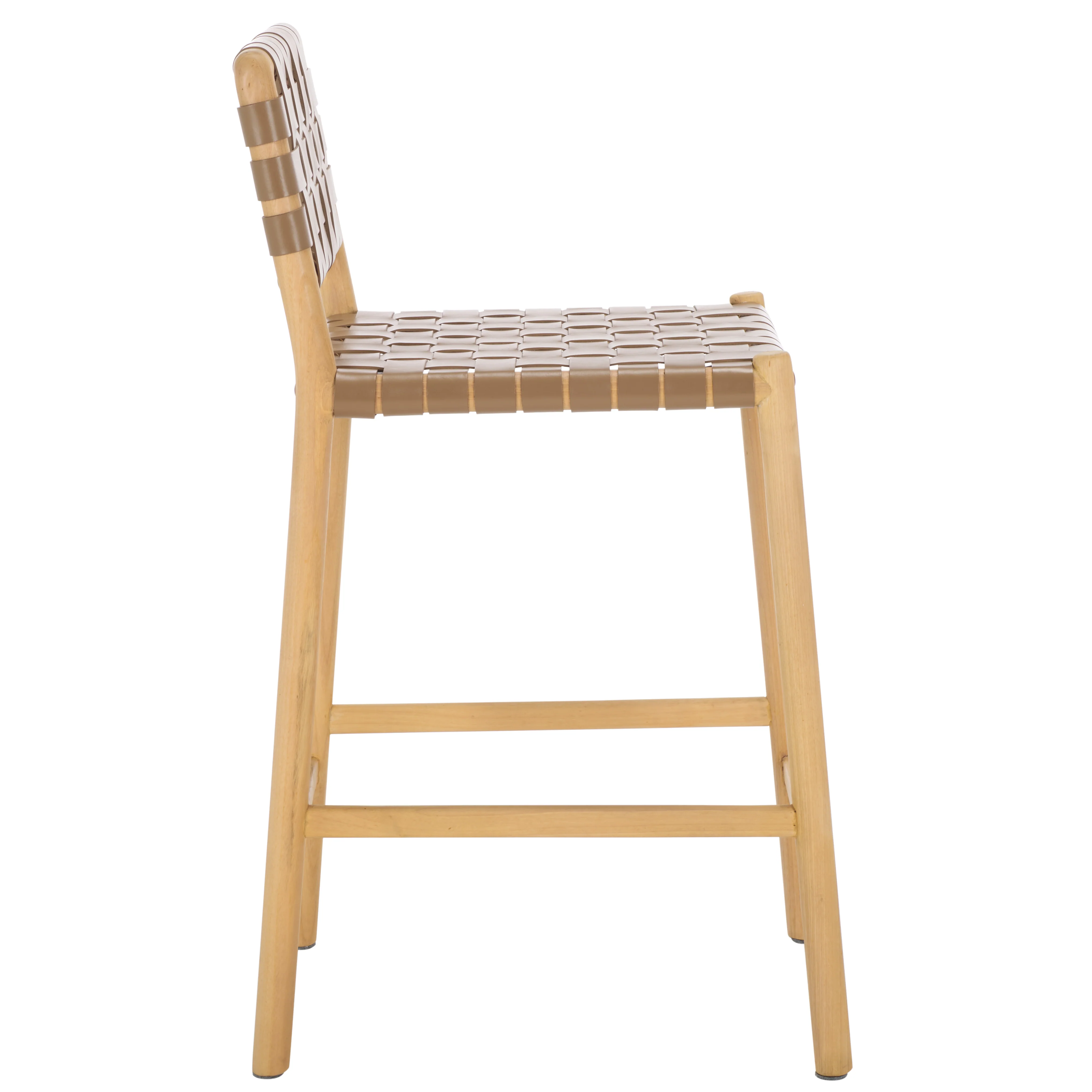 Jeremiah Woven Leather Counter Stool - Image 27