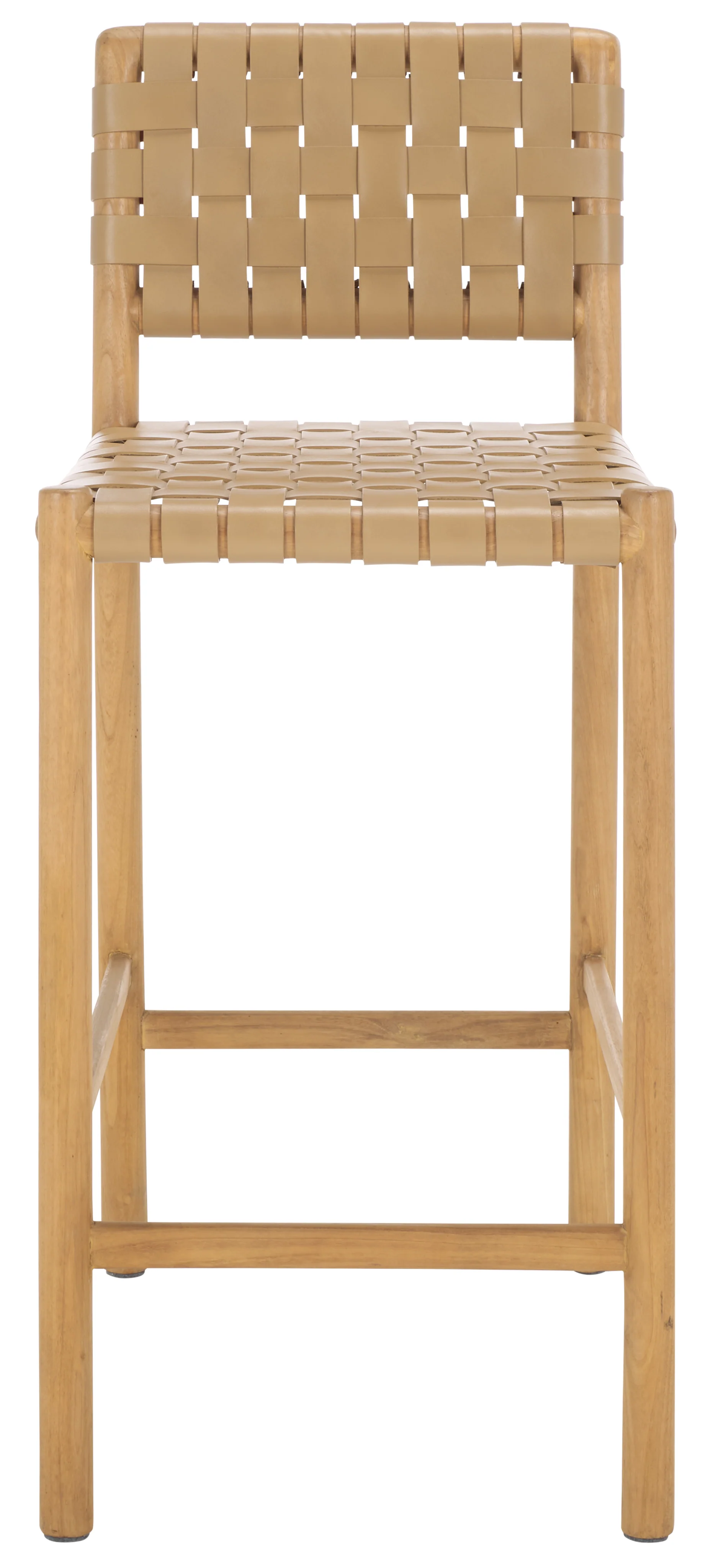 Jeremiah Woven Leather Counter Stool - Image 29