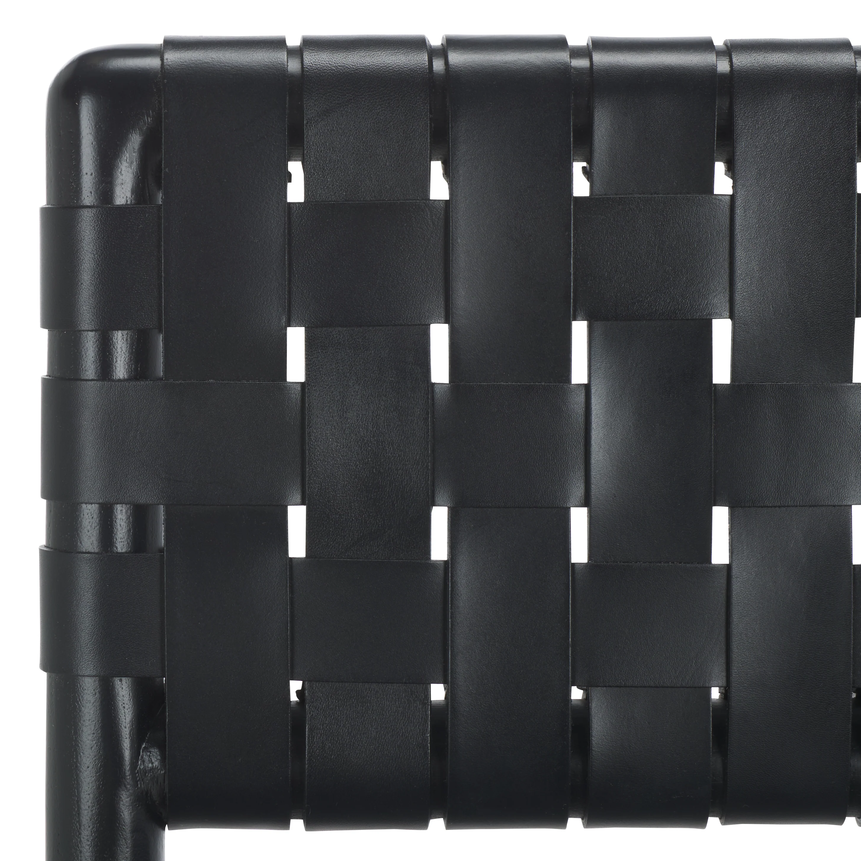 Jeremiah Woven Leather Counter Stool - Image 3