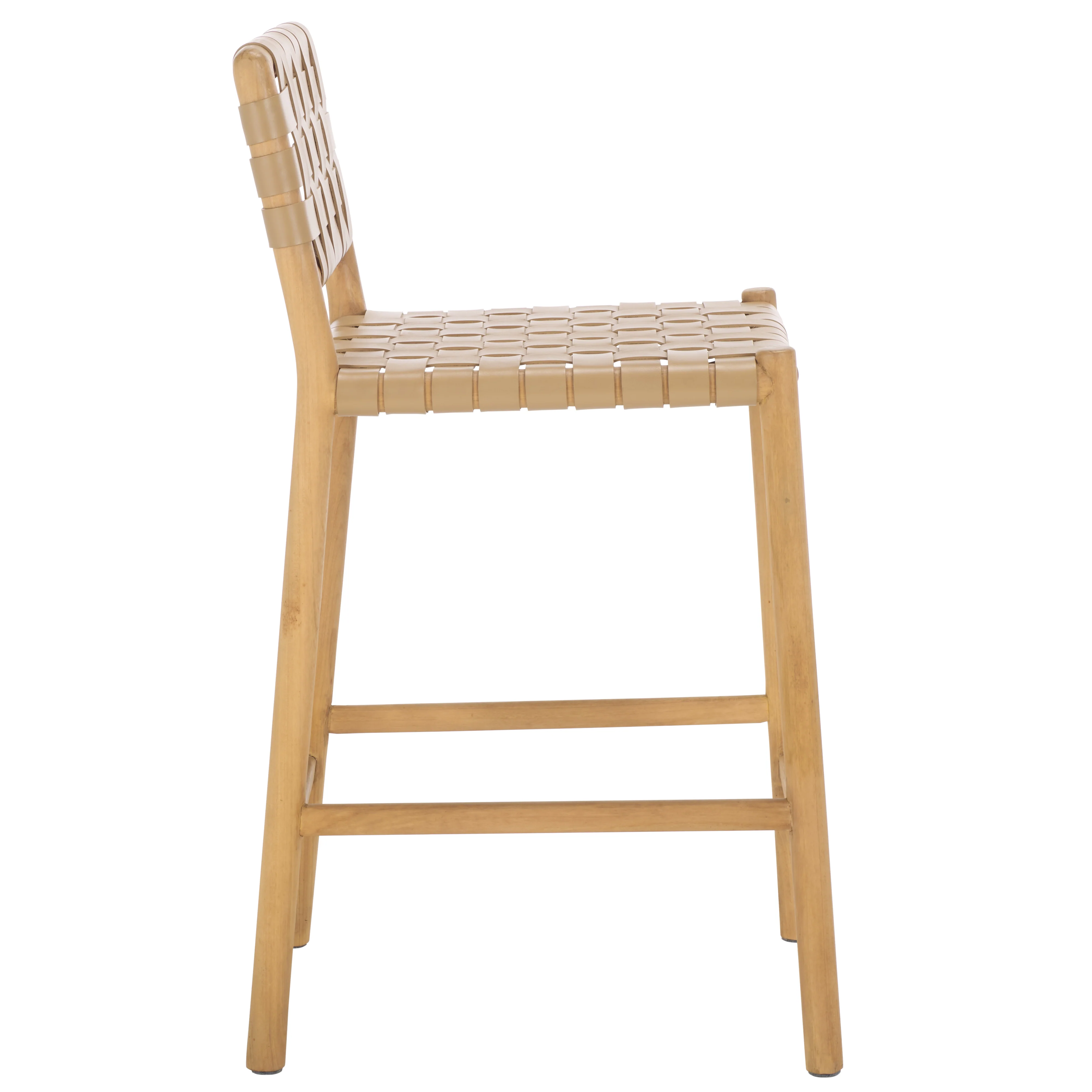 Jeremiah Woven Leather Counter Stool - Image 32
