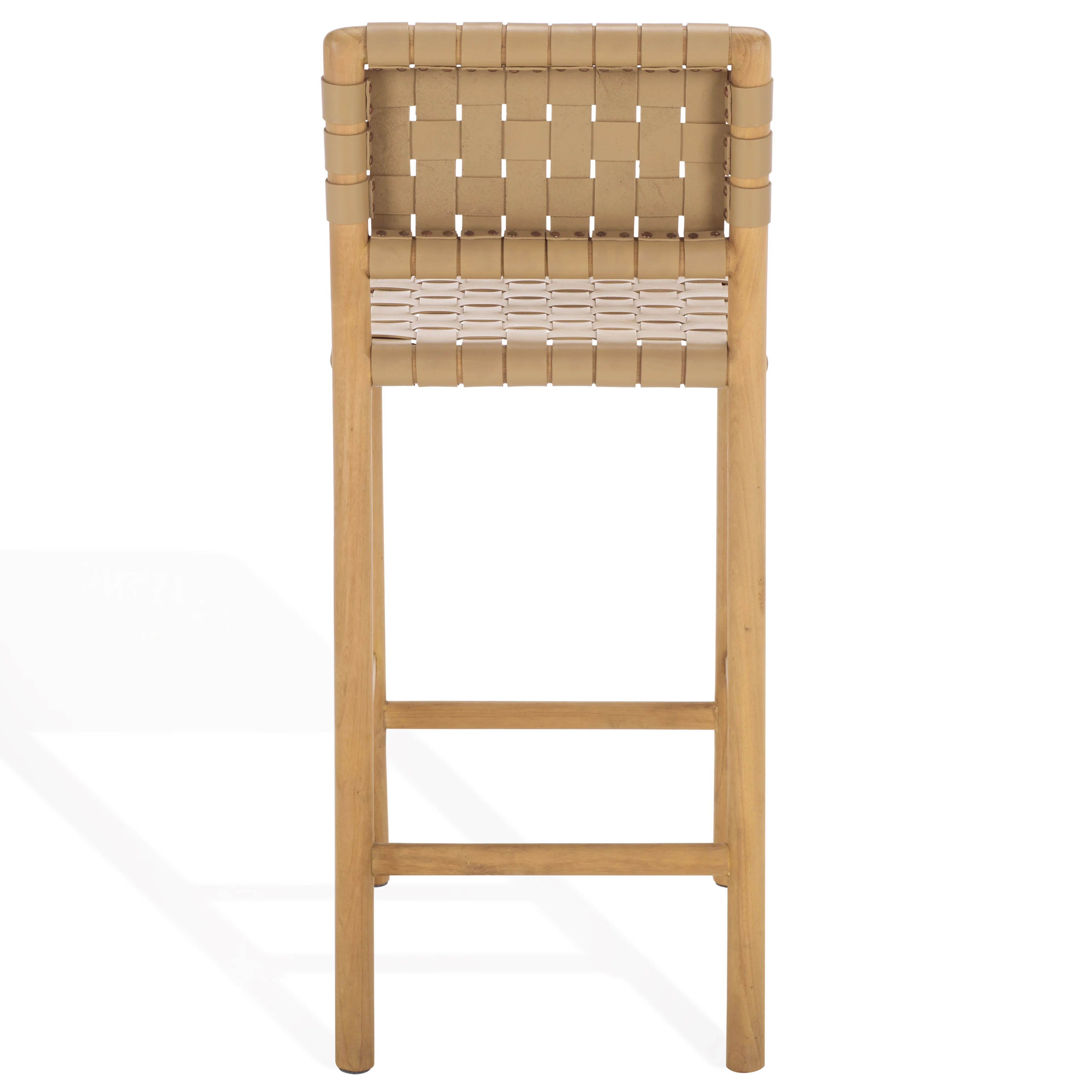 Jeremiah Woven Leather Counter Stool - Image 38