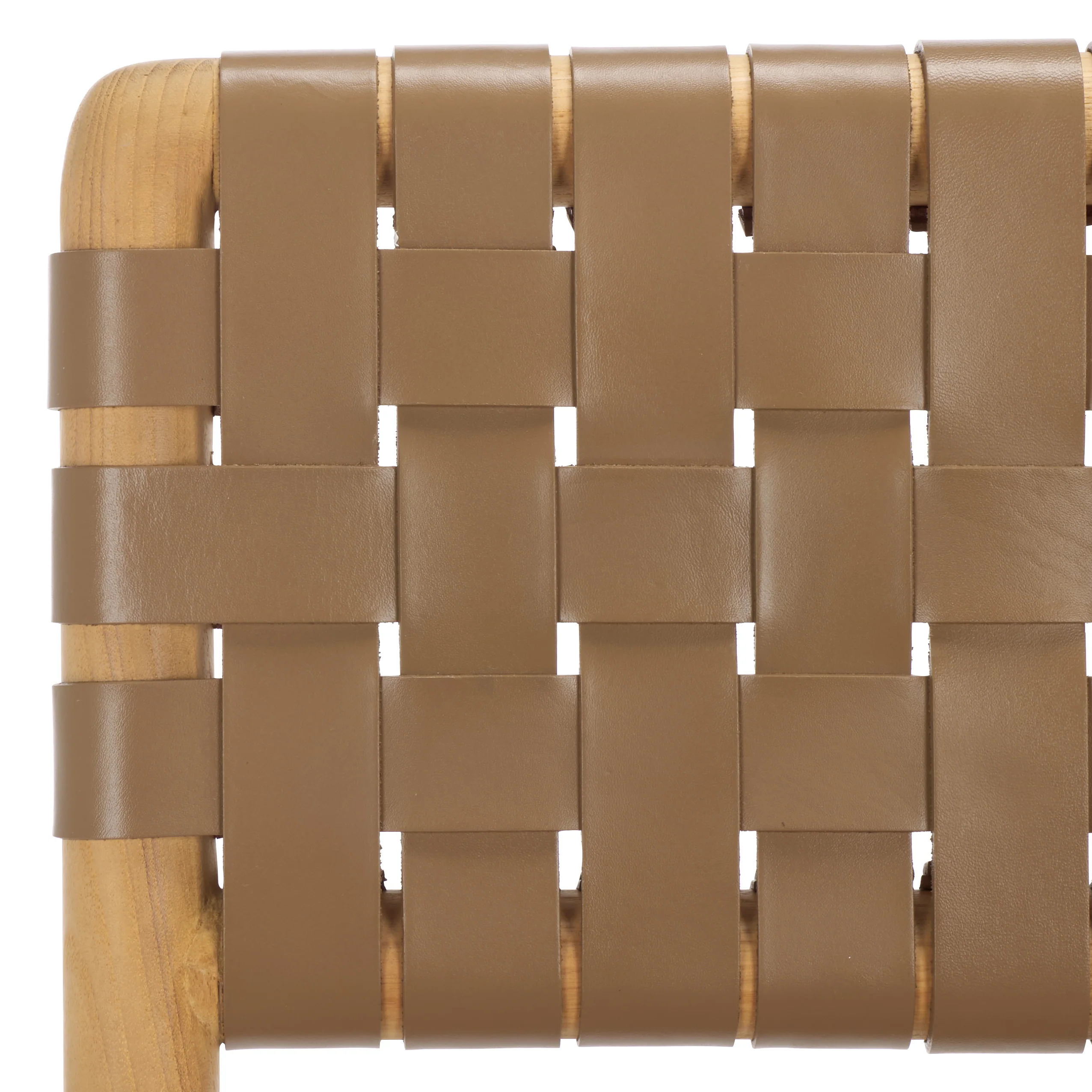 Jeremiah Woven Leather Counter Stool - Image 4