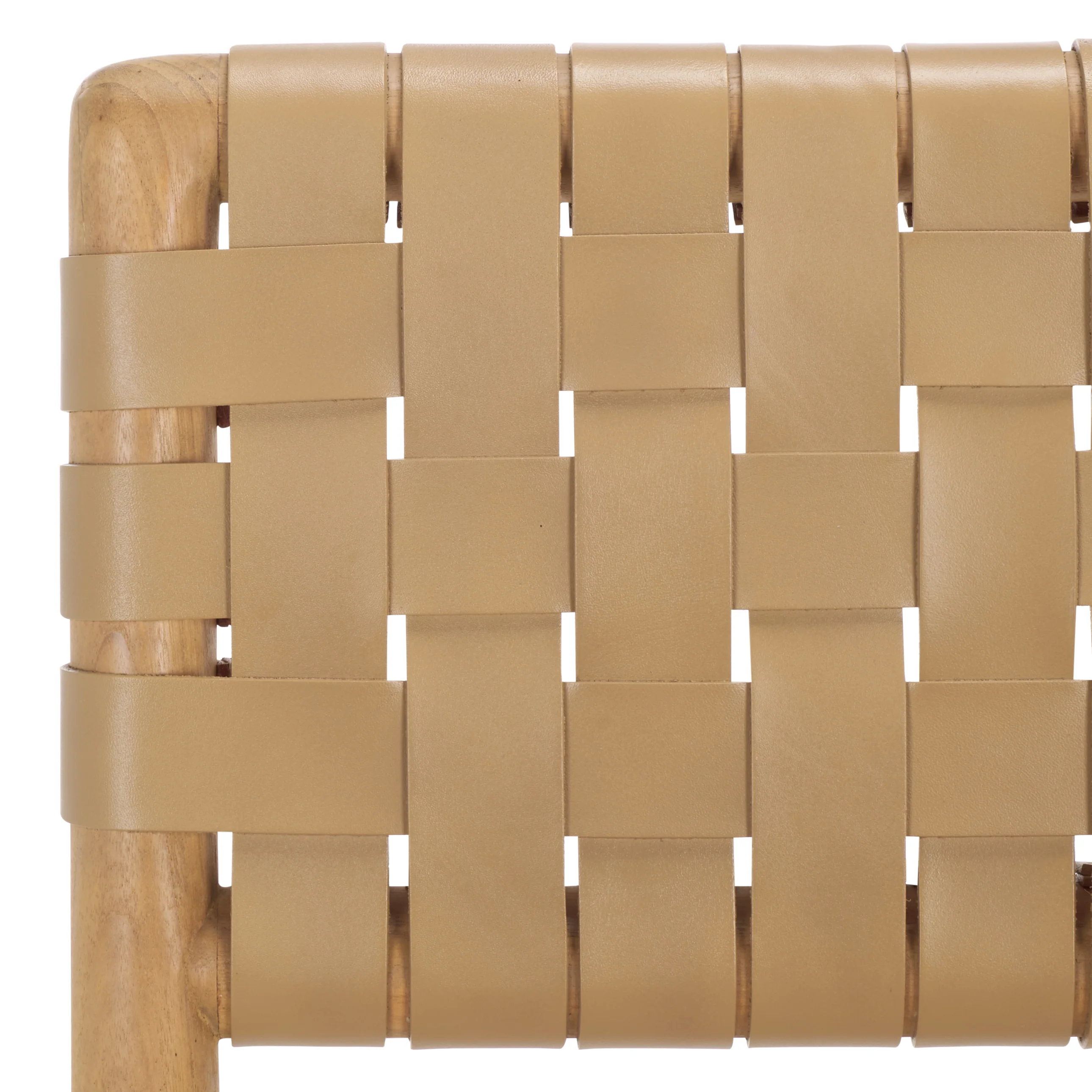 Jeremiah Woven Leather Counter Stool - Image 5