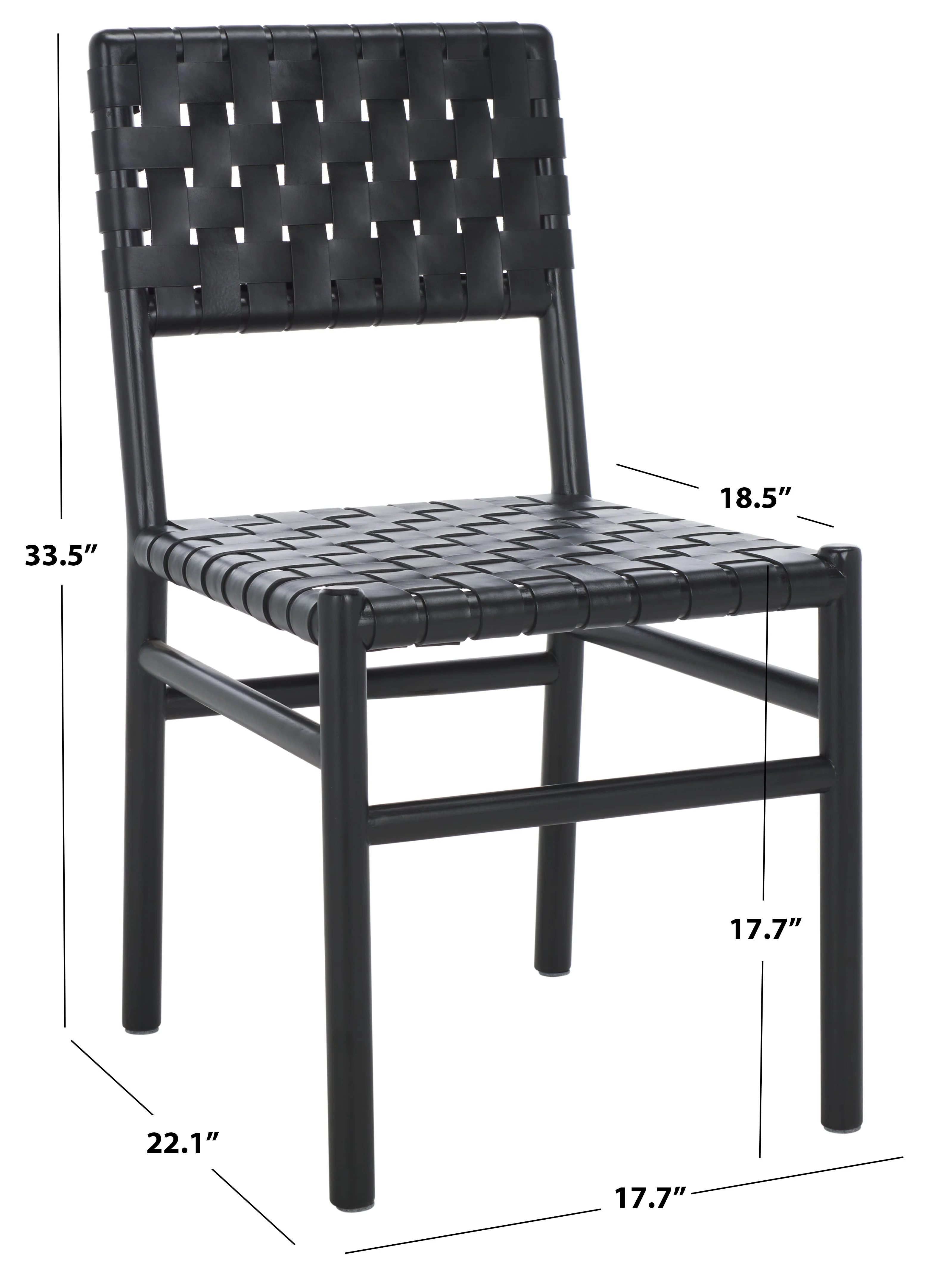 Jeremiah Woven Leather Dining Chair - Set of 2 - Image 17