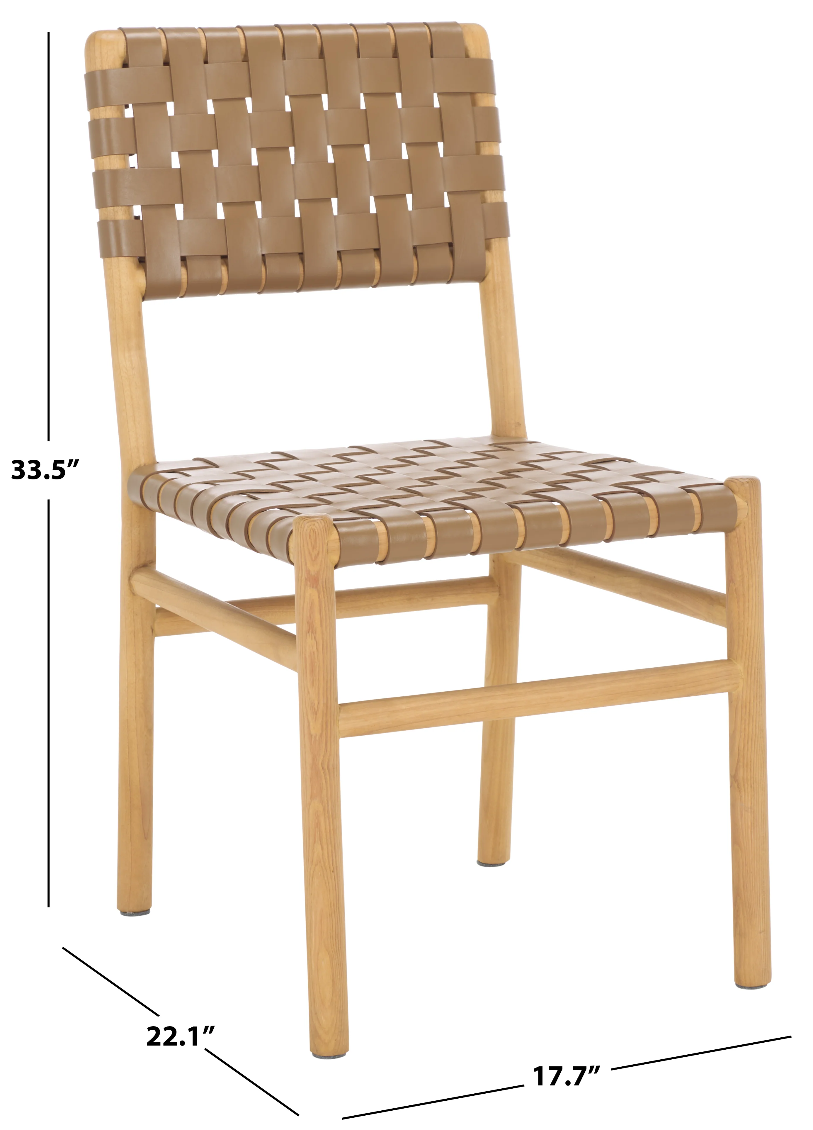Jeremiah Woven Leather Dining Chair - Set of 2 - Image 18