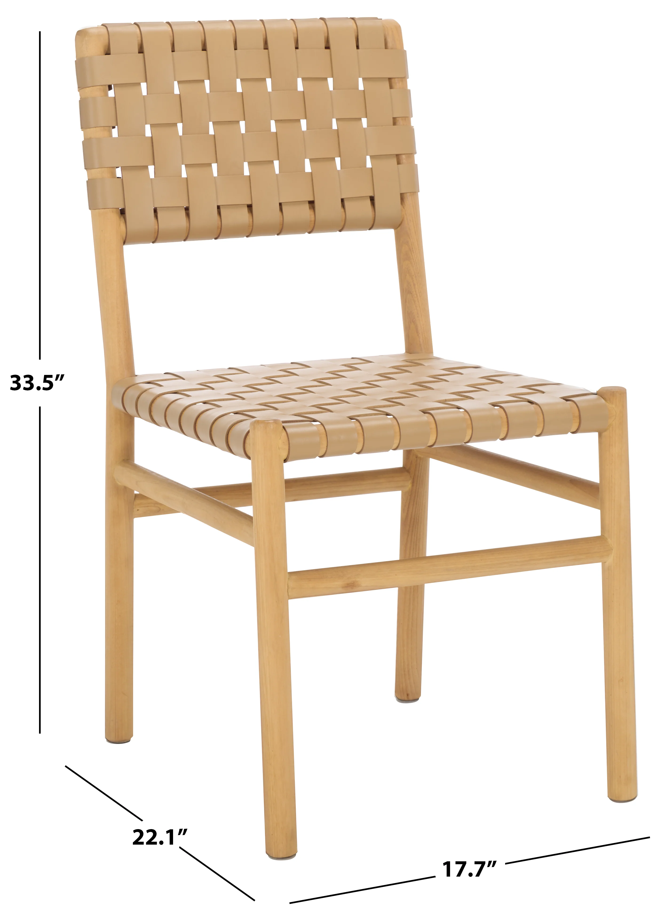 Jeremiah Woven Leather Dining Chair - Set of 2 - Image 35