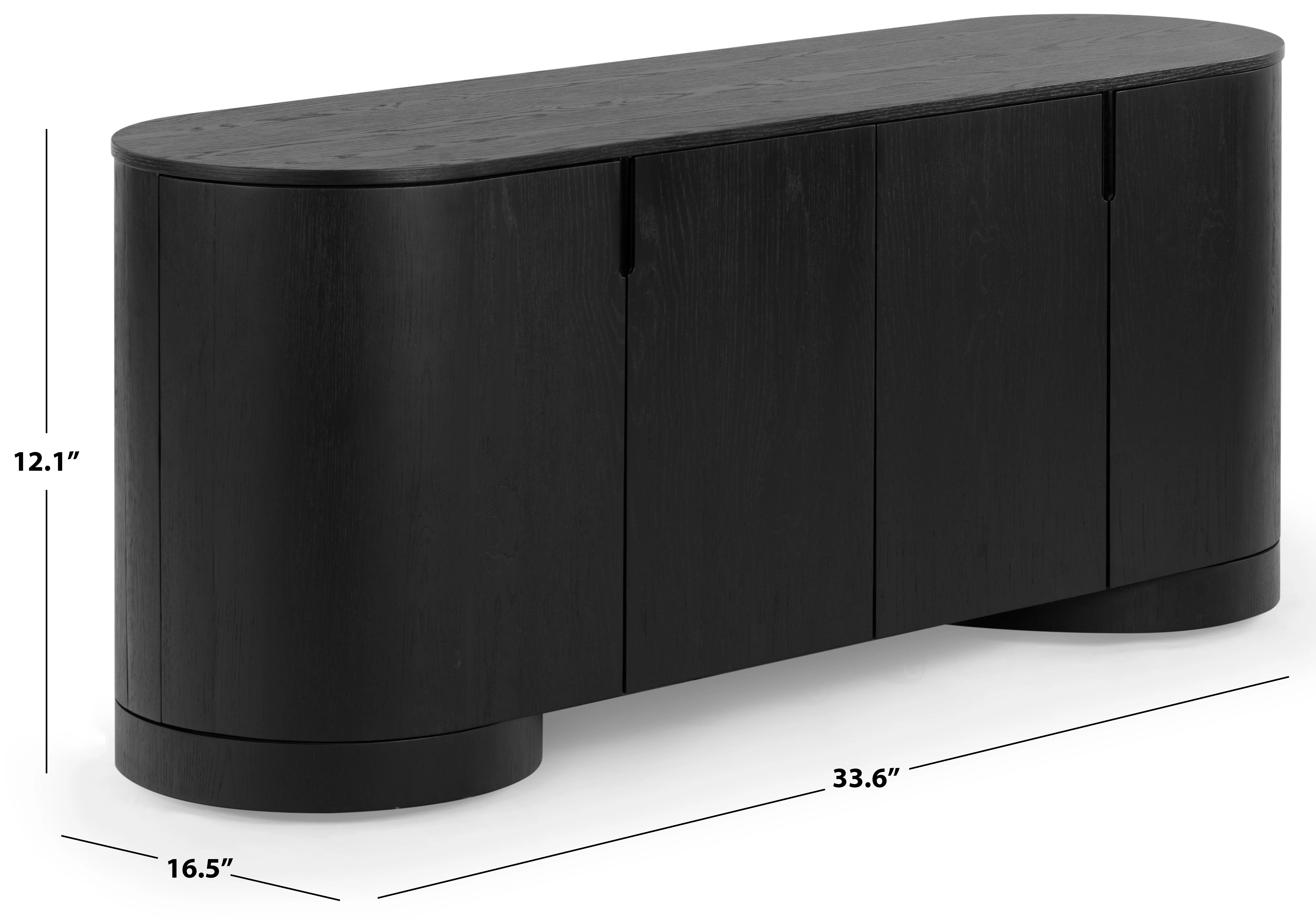 Jesbelina Oval 4 Door Wood Sideboard - Image 4