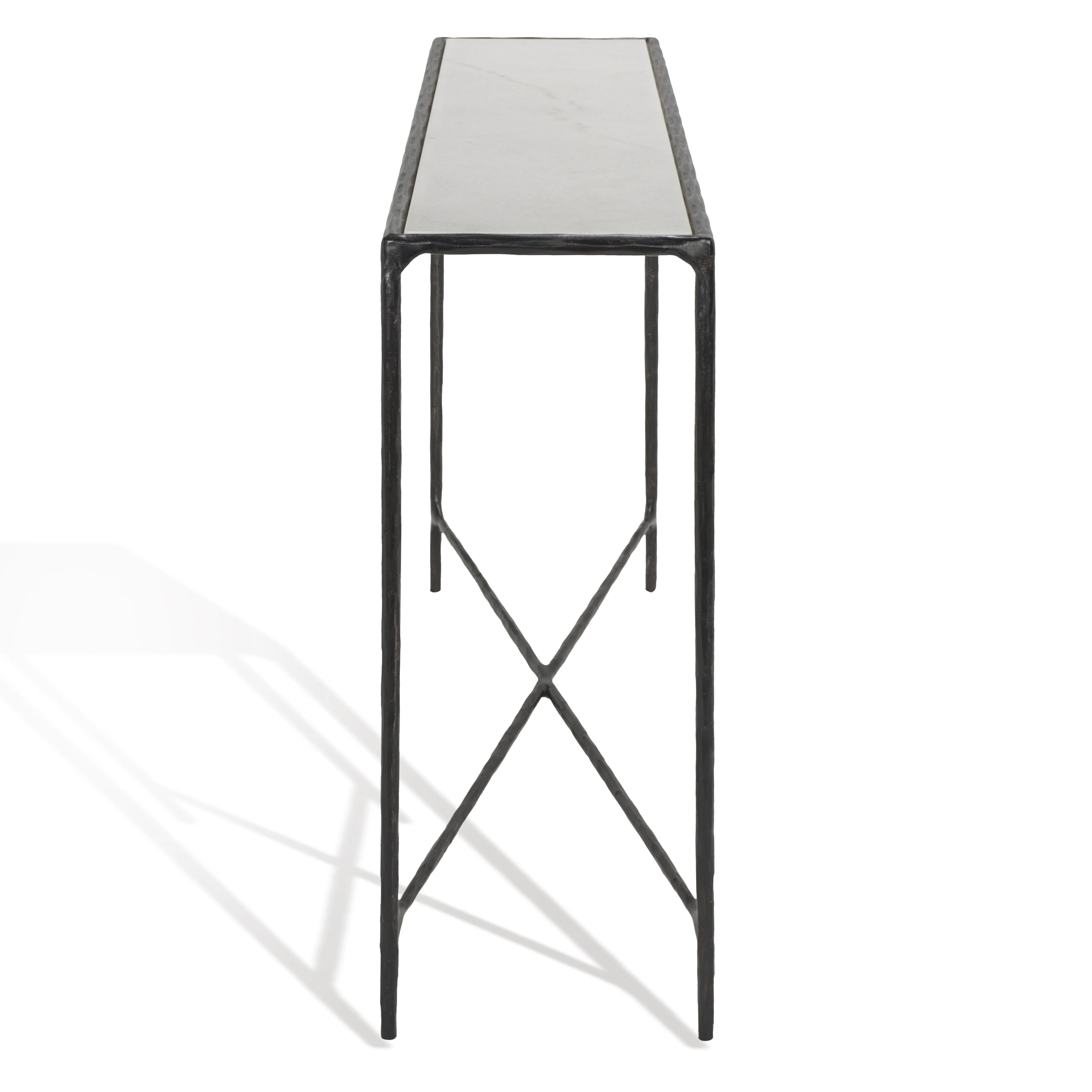Jessa Forged Metal Rectangle Console Table - Image 47