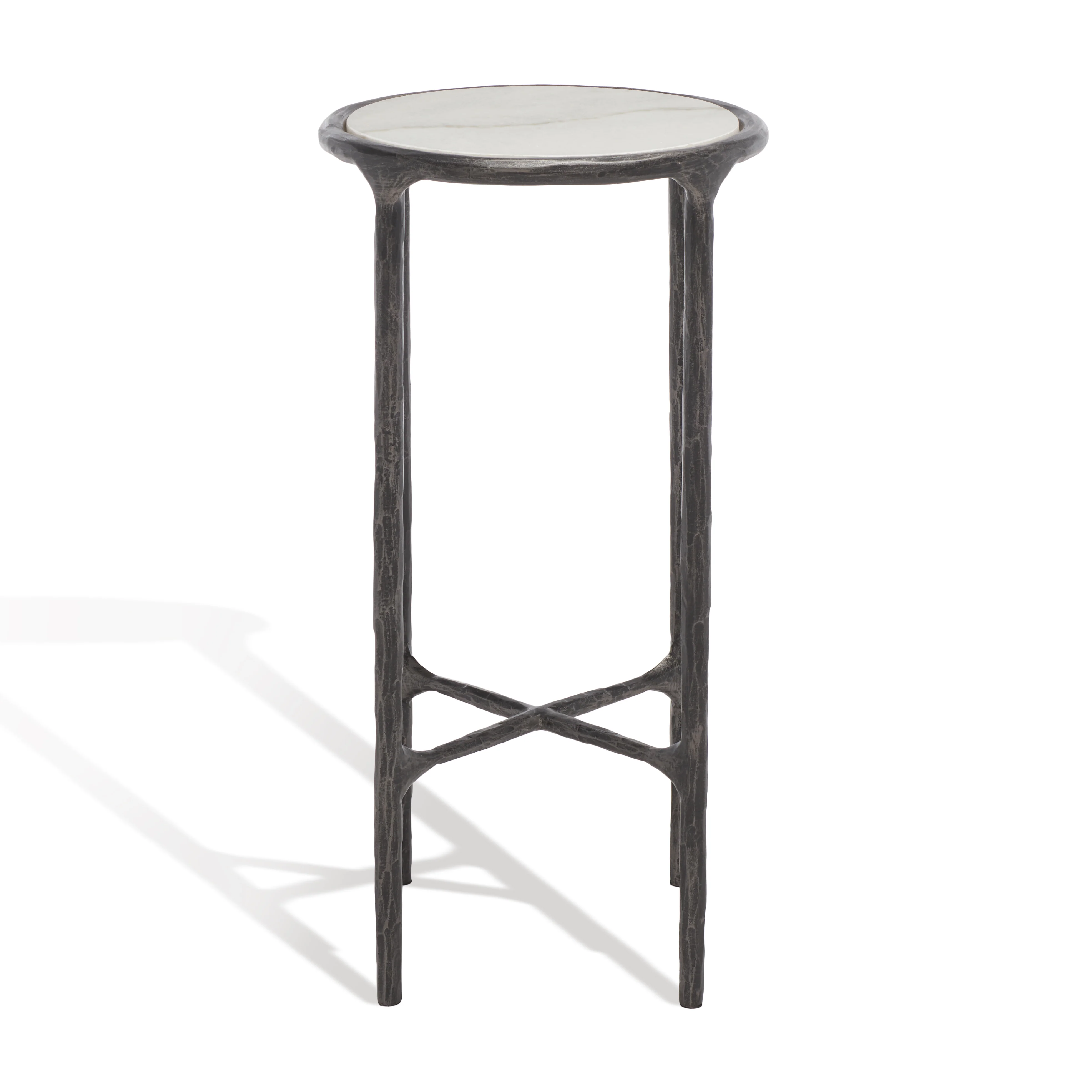 Jessa Forged Metal Tall Round End Table - Image 9