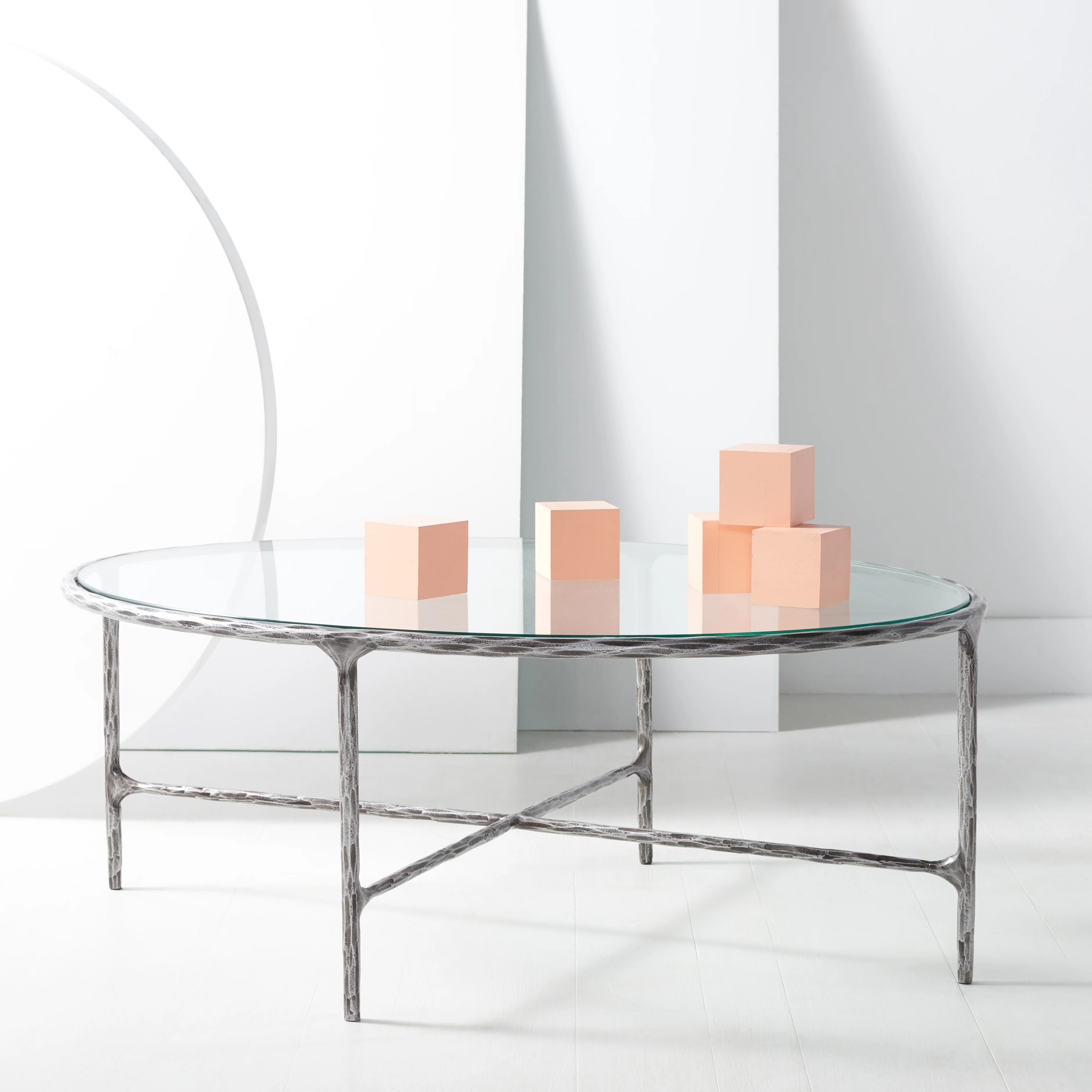 Jessa Oval Metal Coffee Table - Image 11