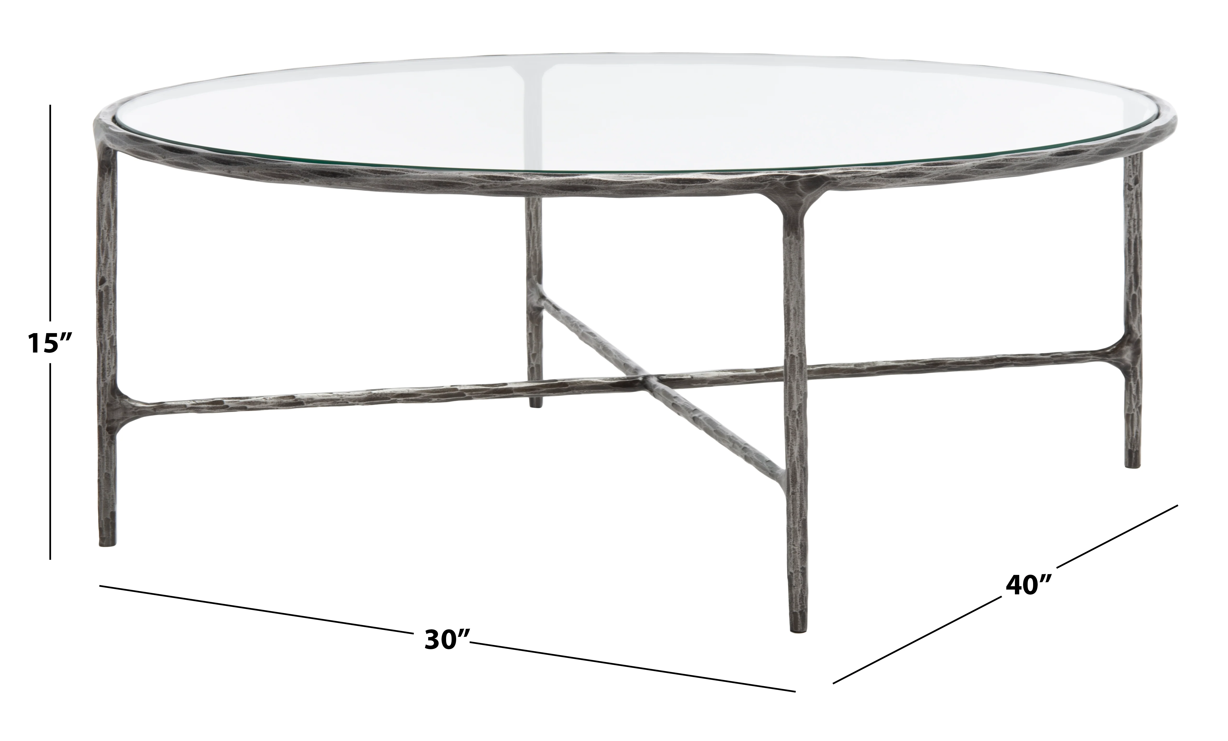 Jessa Oval Metal Coffee Table - Image 15