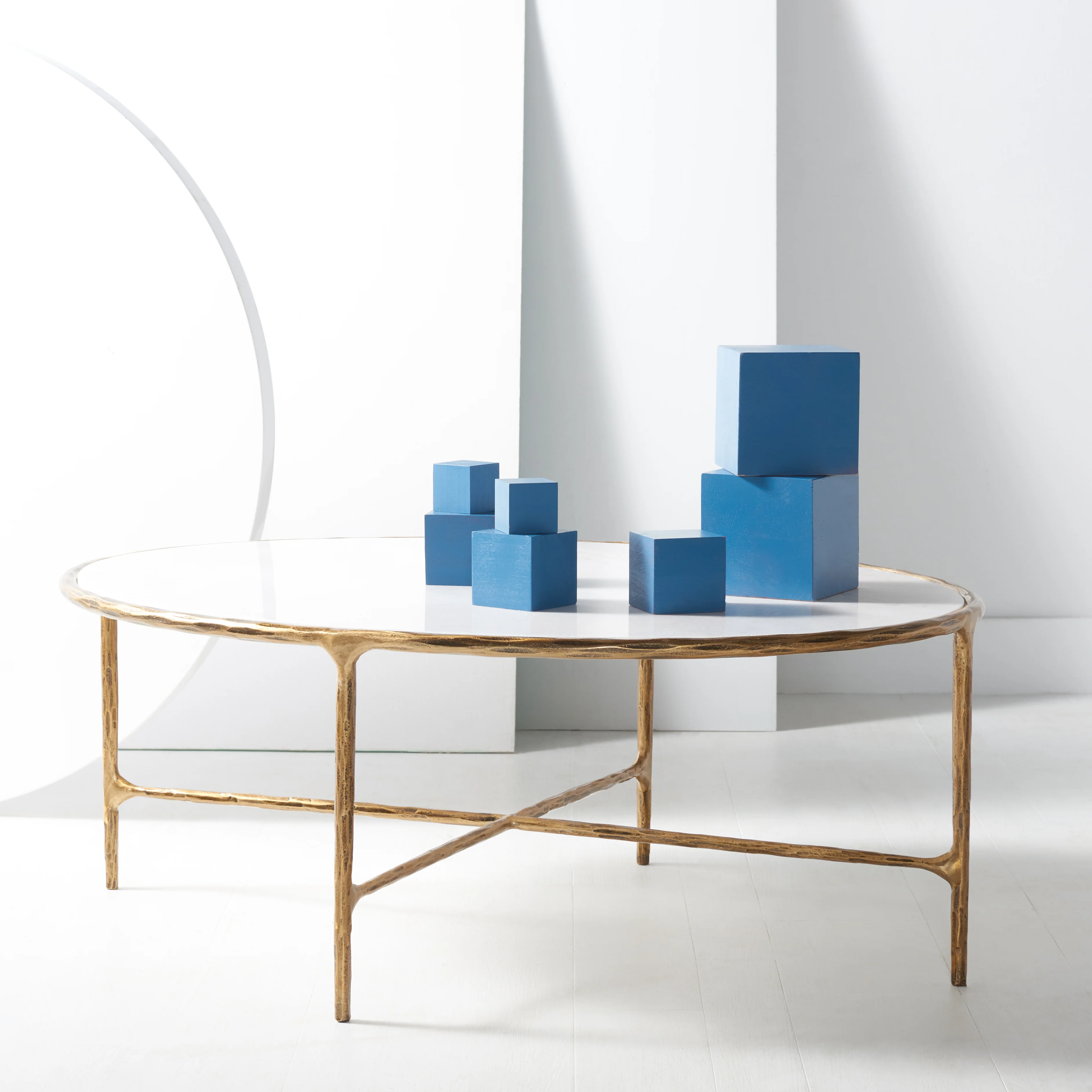 Jessa Oval Metal Coffee Table - Image 20