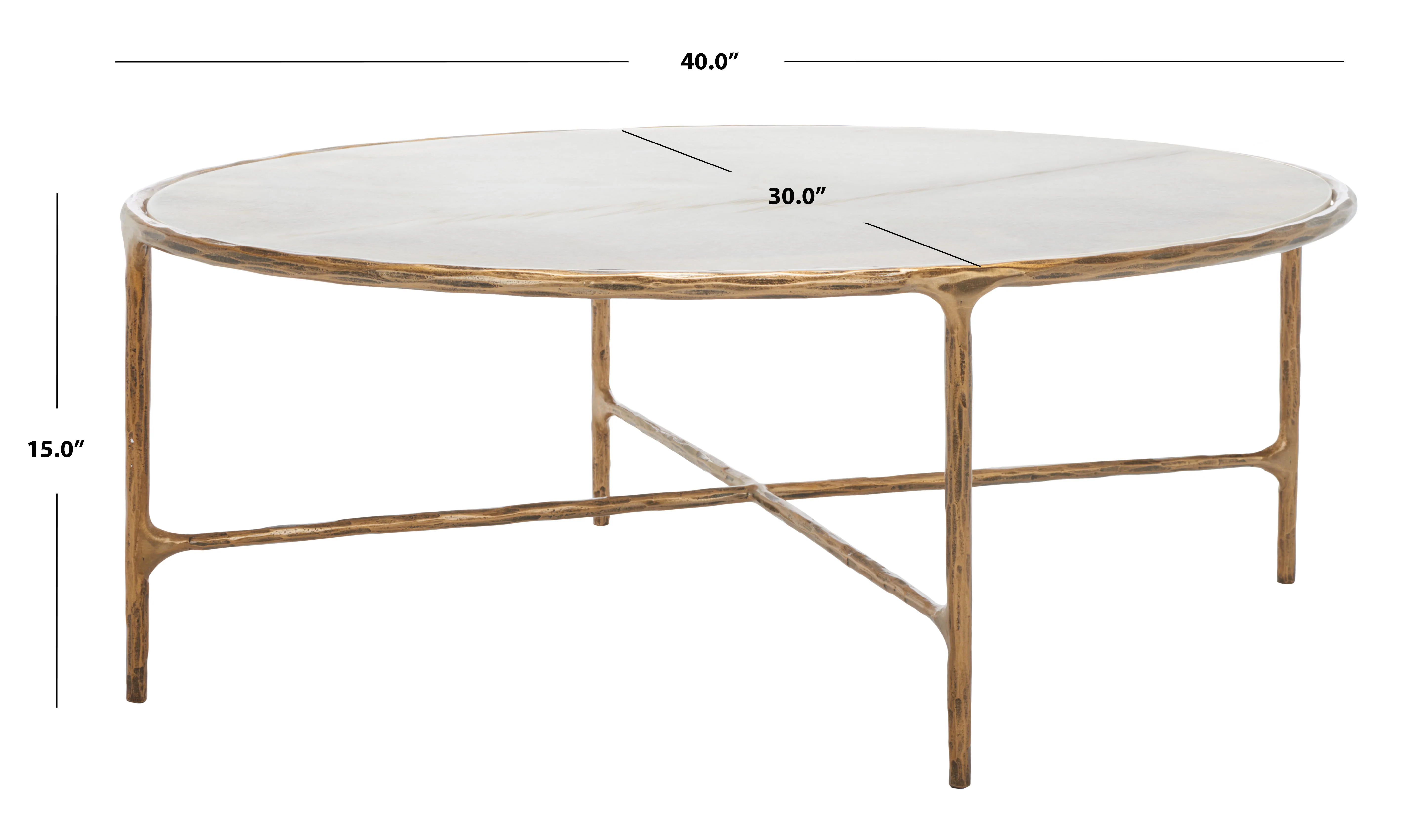 Jessa Oval Metal Coffee Table - Image 24