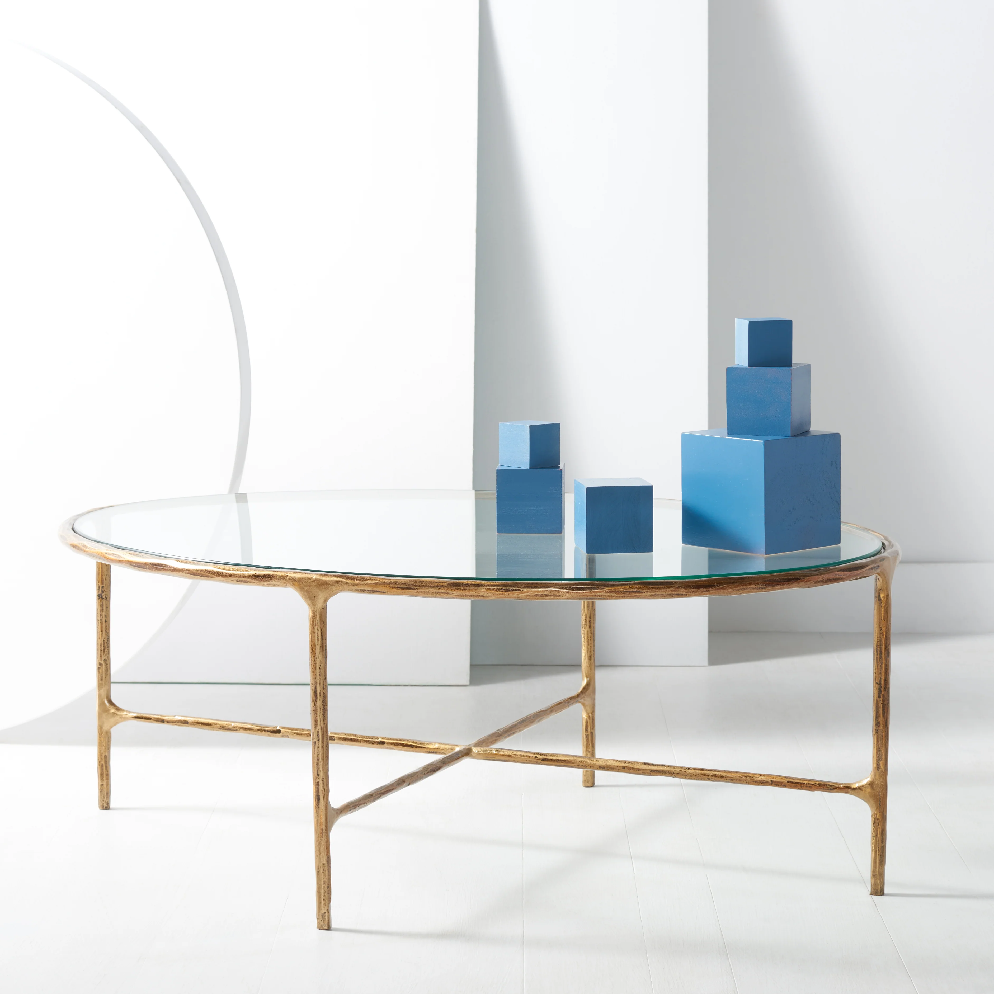 Jessa Oval Metal Coffee Table - Image 3