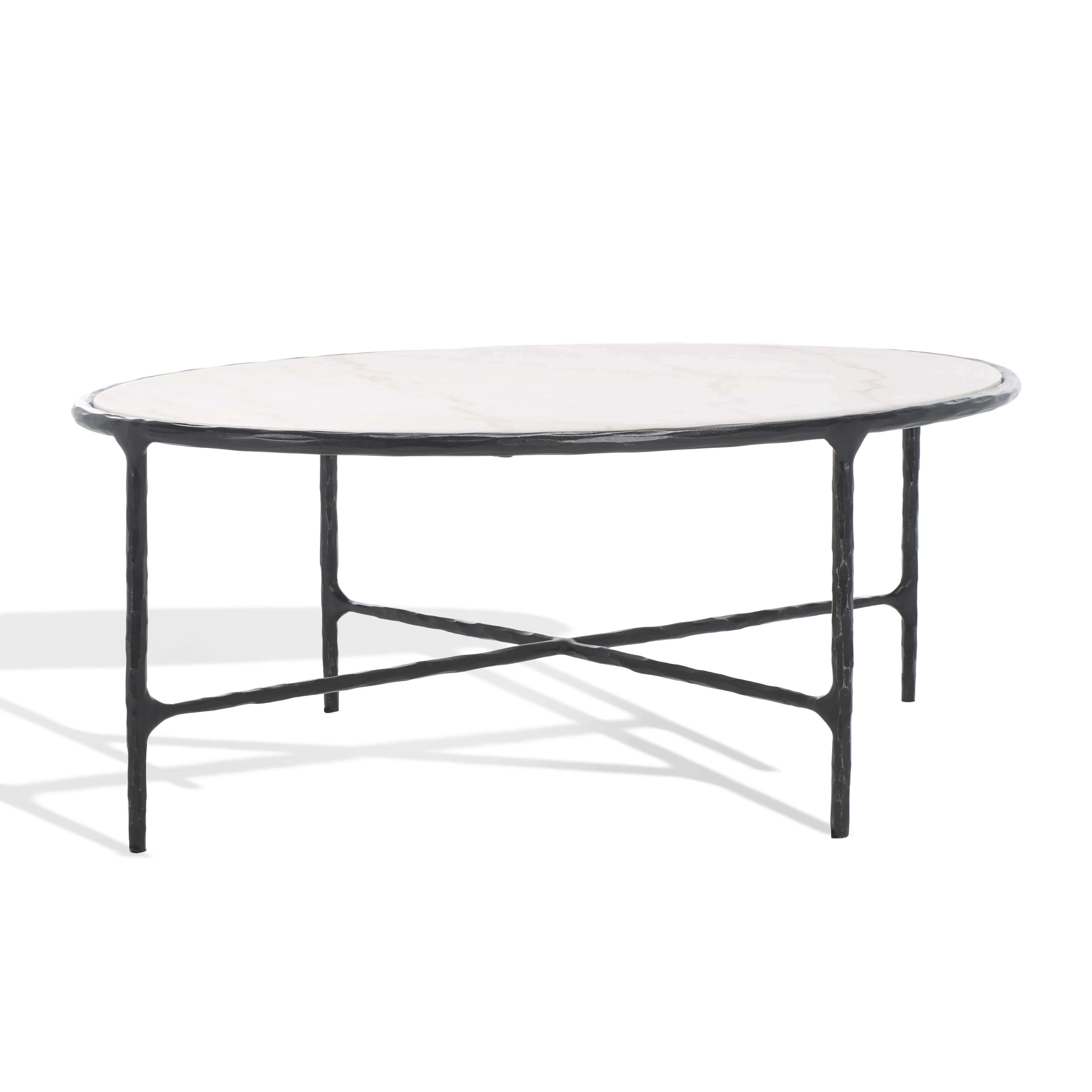 Jessa Oval Metal Coffee Table - Image 30
