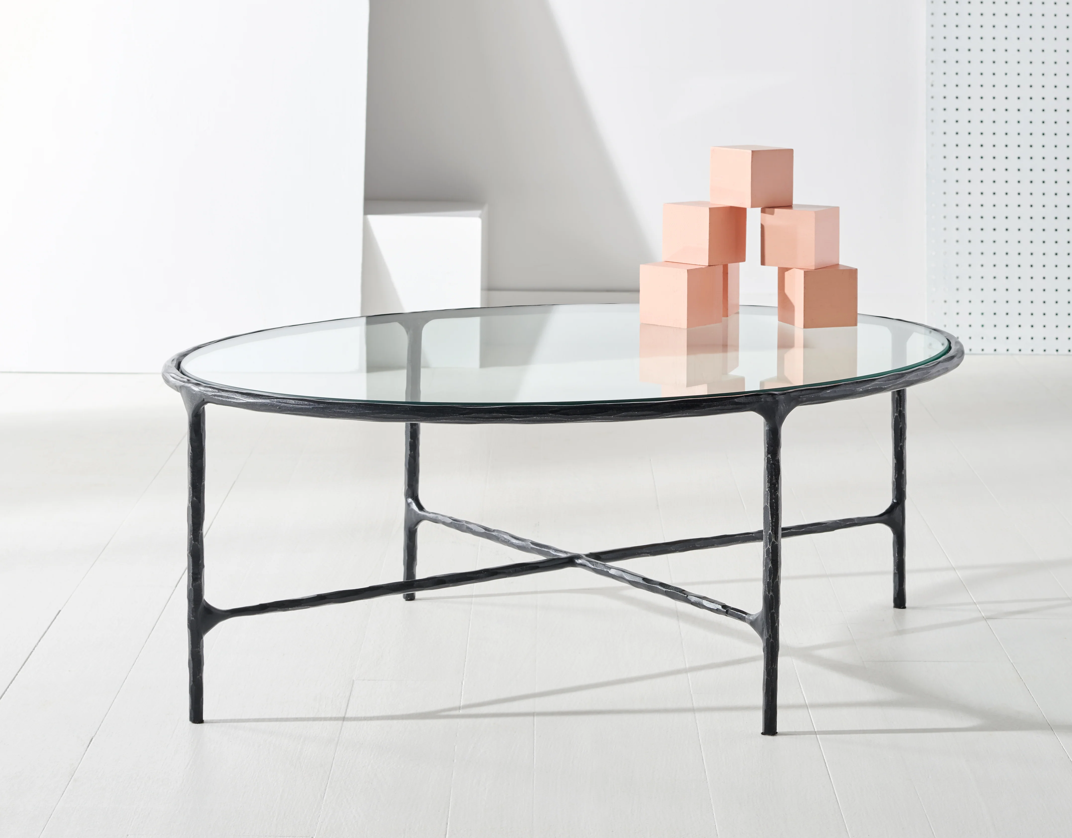 Jessa Oval Metal Coffee Table - Image 39