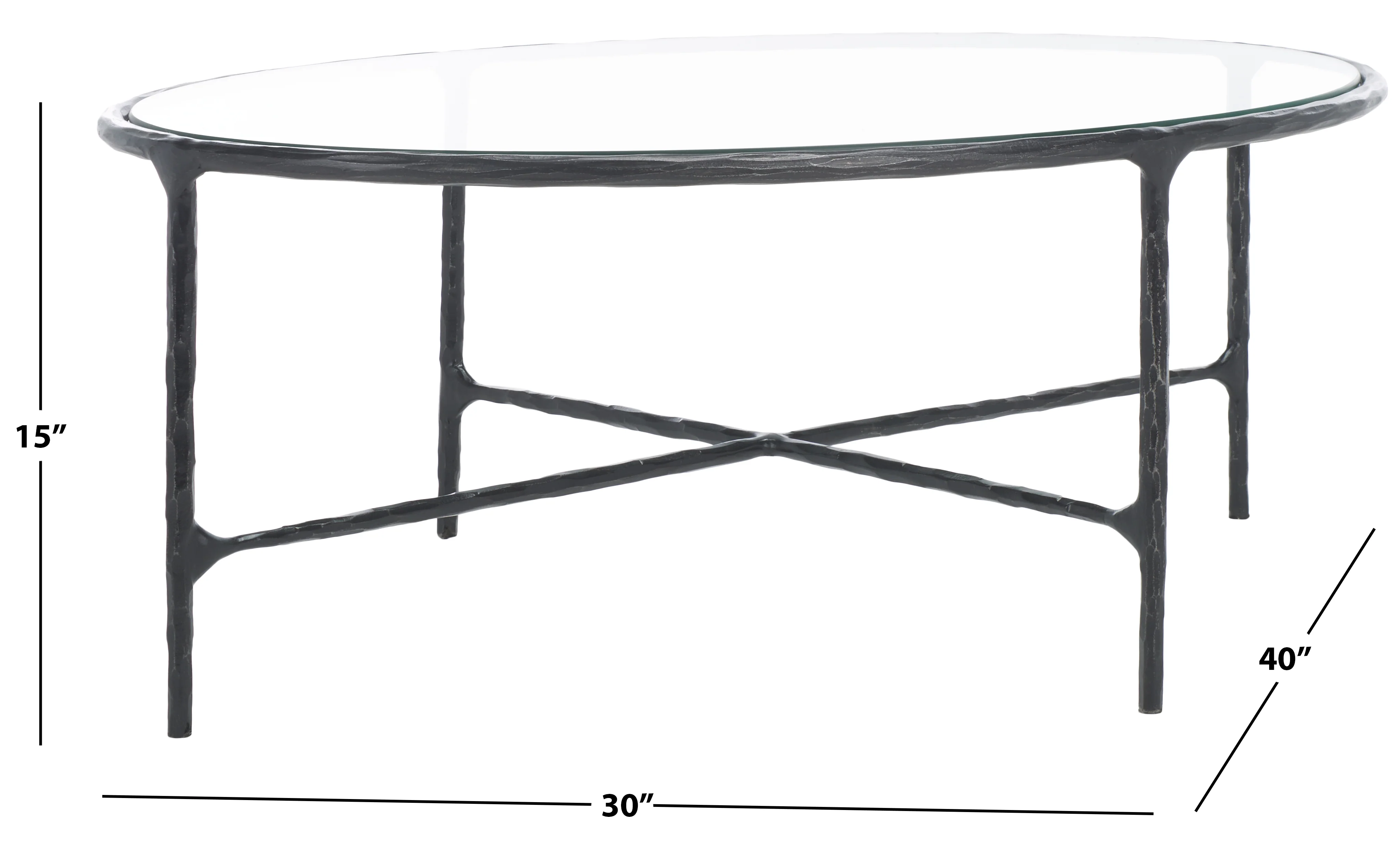 Jessa Oval Metal Coffee Table - Image 43