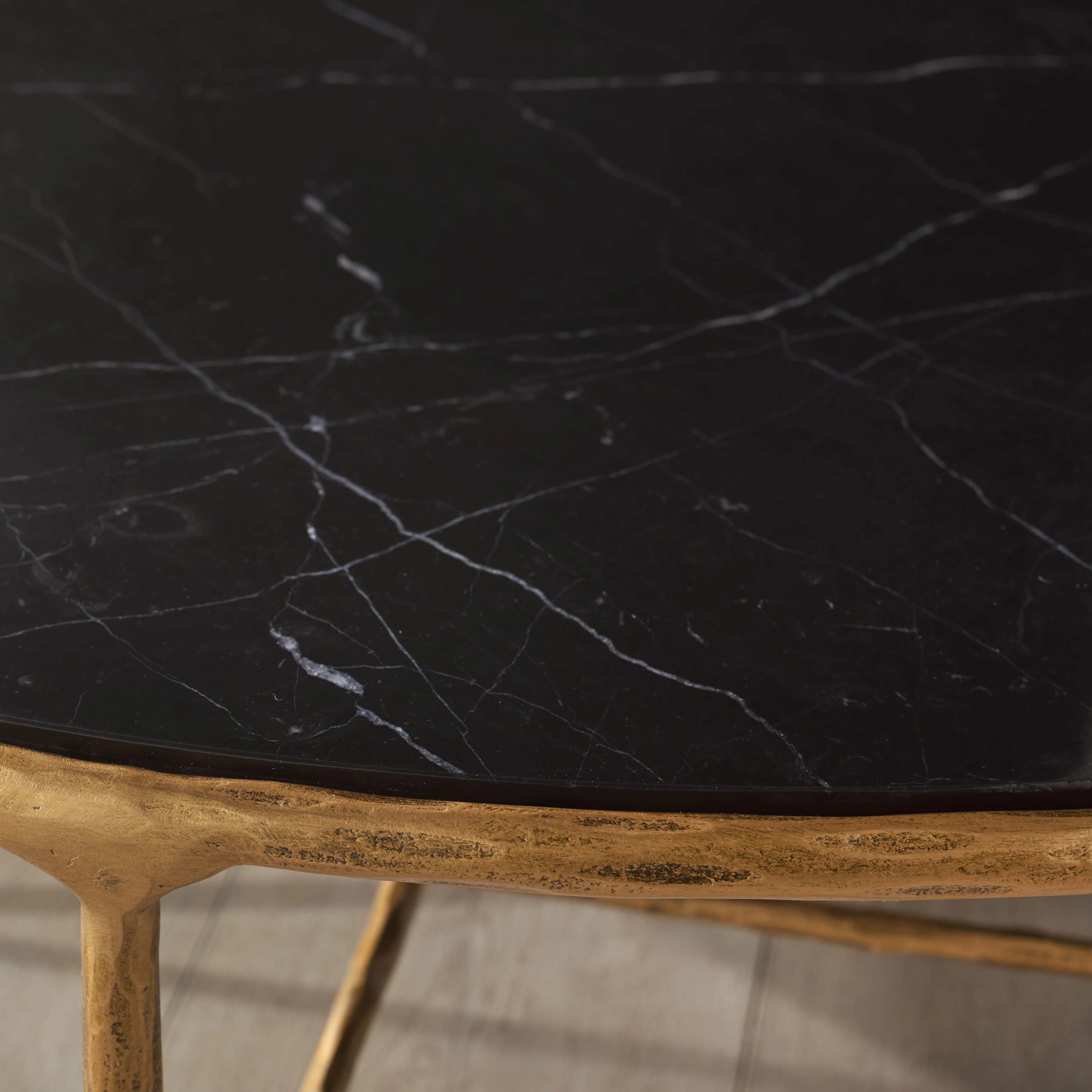 Jessa Oval Metal Coffee Table - Image 2