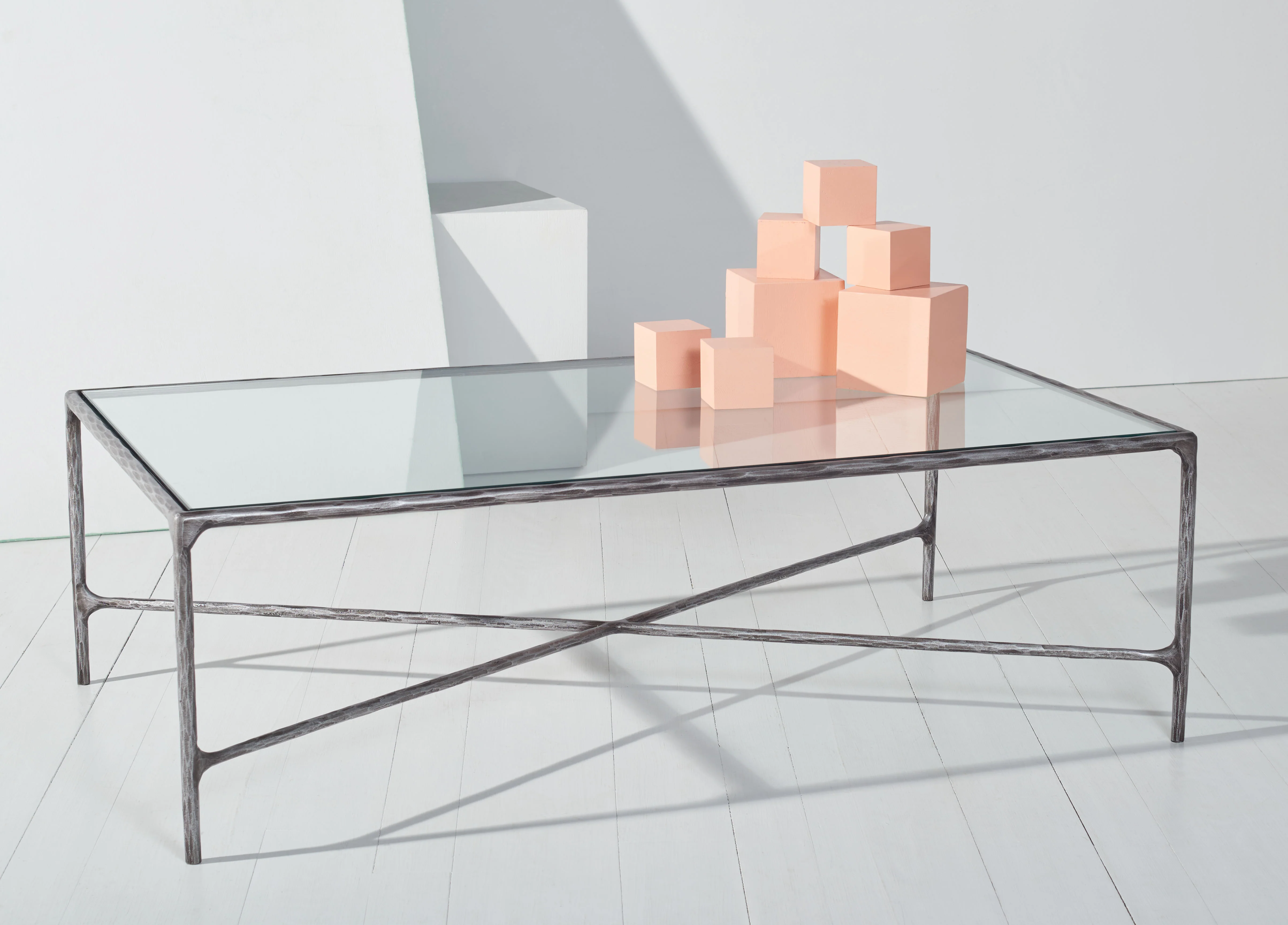 Jessa Rectangle Metal Coffee Table - Image 10
