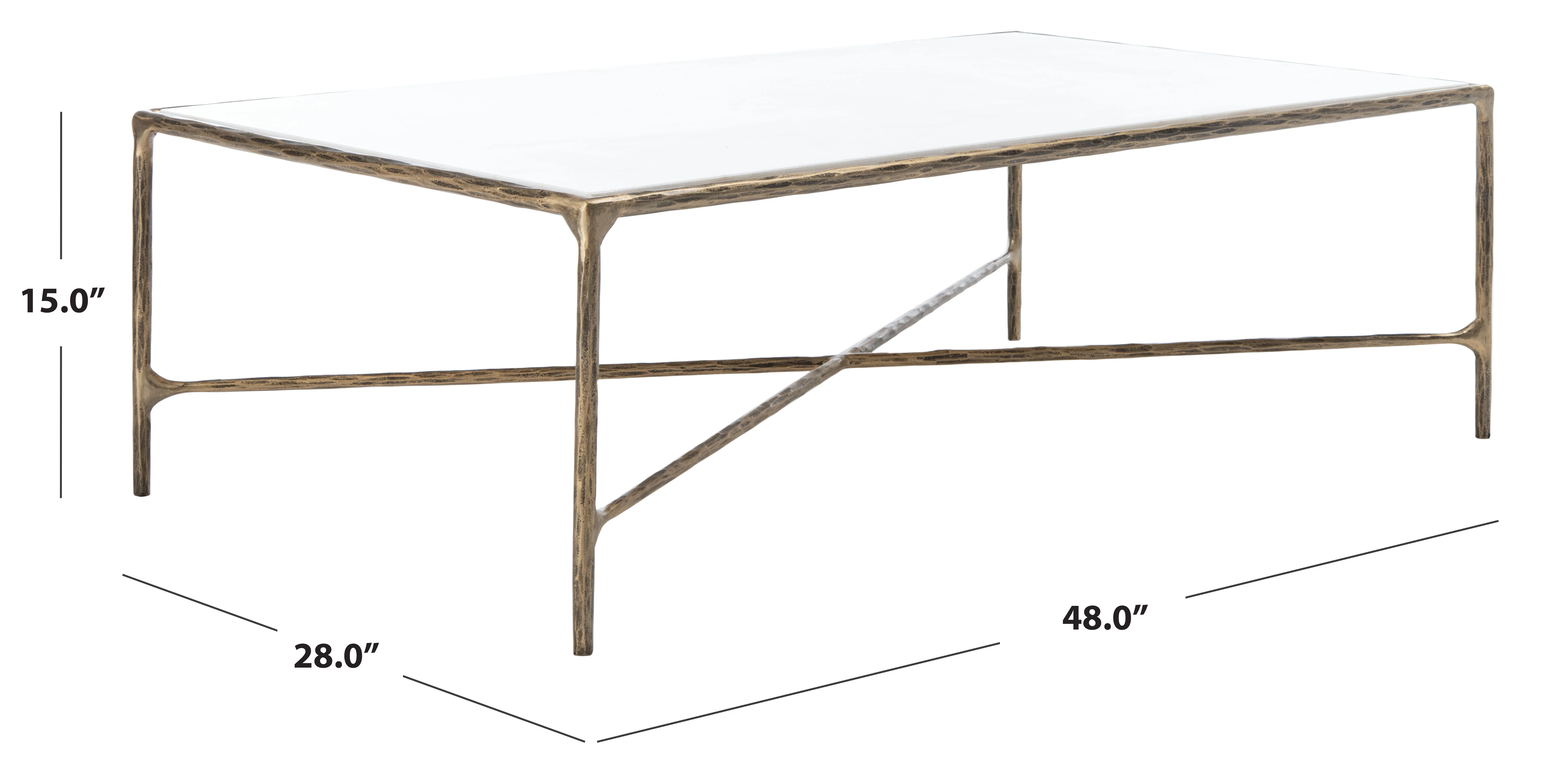 Jessa Rectangle Metal Coffee Table - Image 24