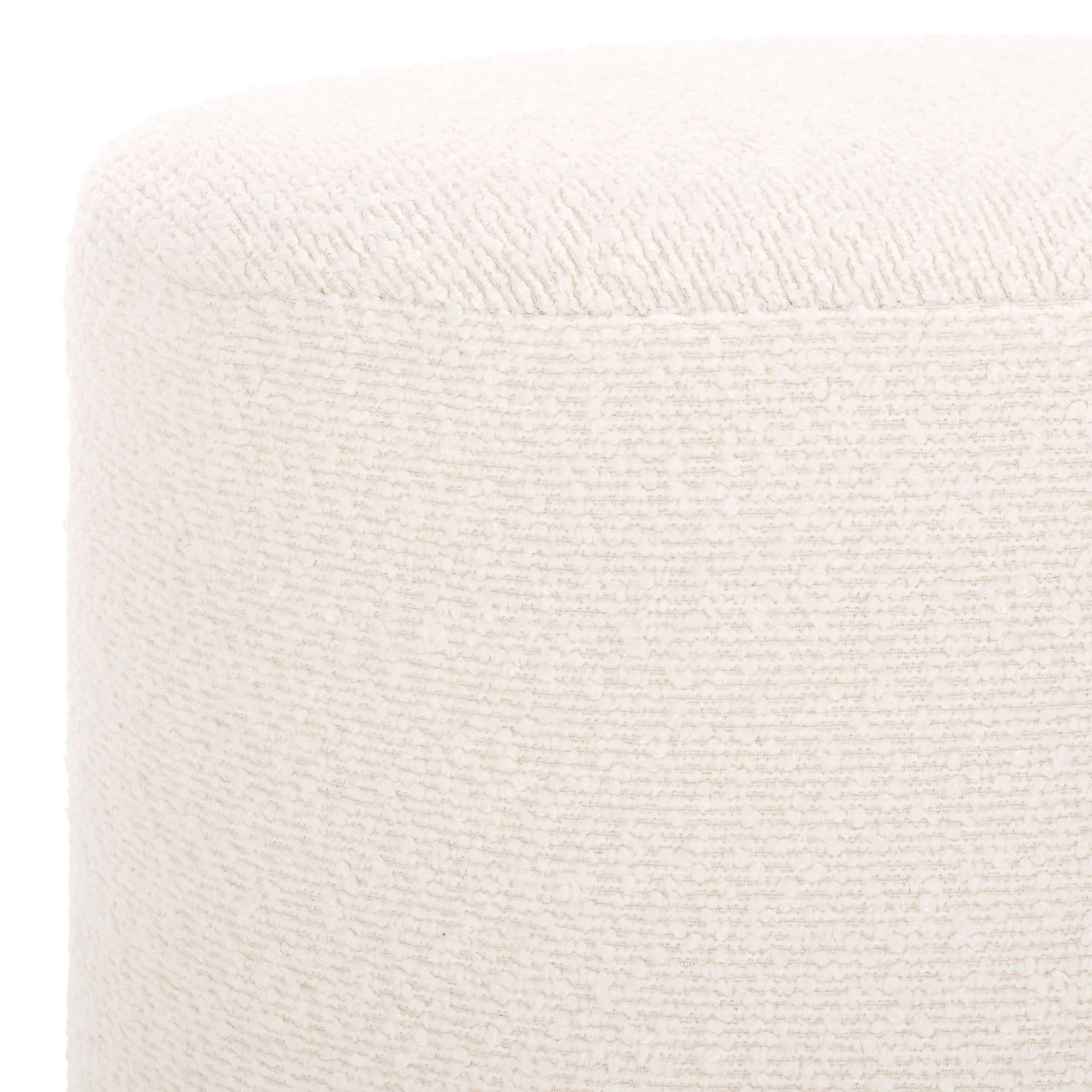 Jessa Round Boucle Ottoman - Image 11