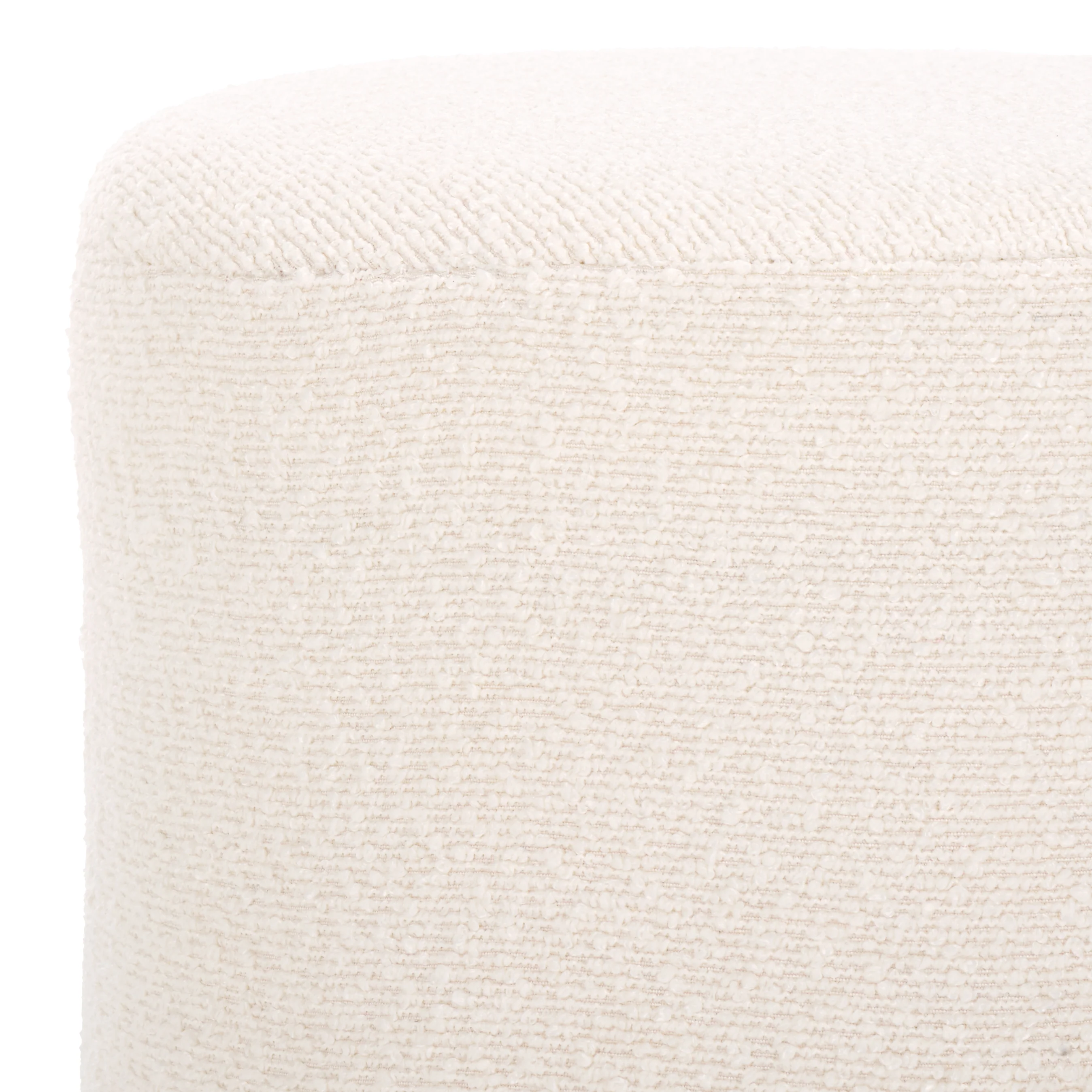 Jessa Round Boucle Ottoman - Image 3