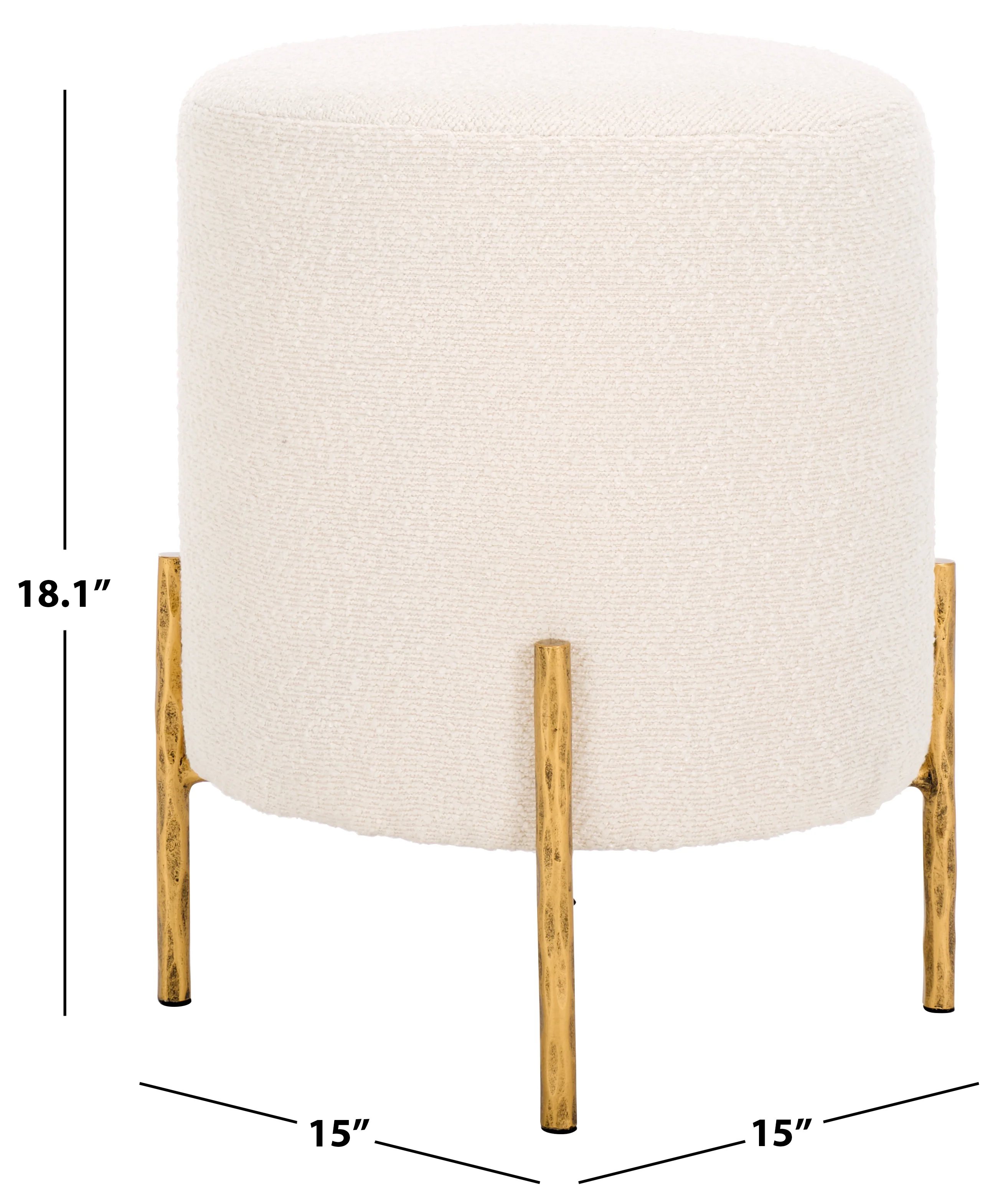 Jessa Round Boucle Ottoman - Image 5