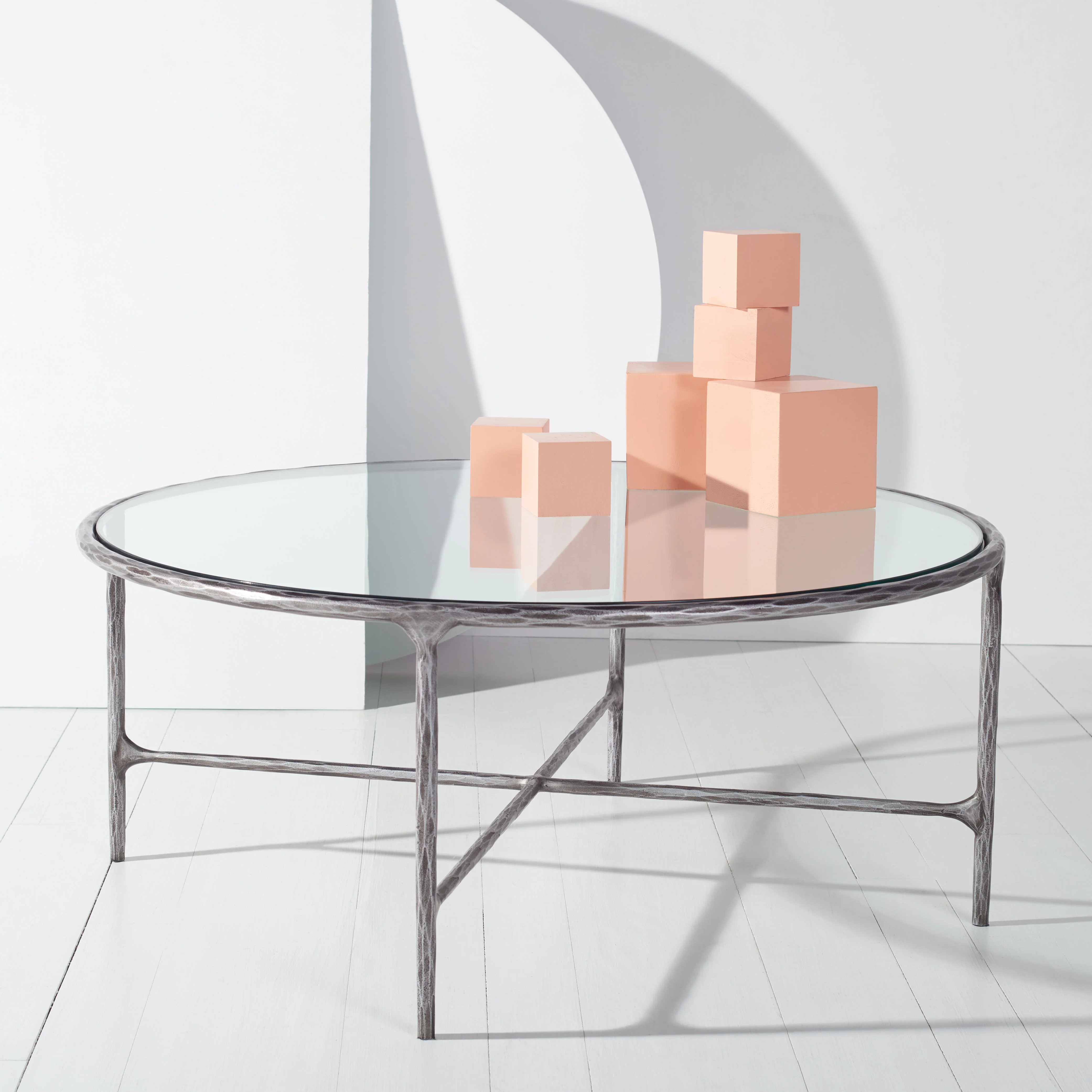 Jessa Round Metal Coffee Table - Image 10