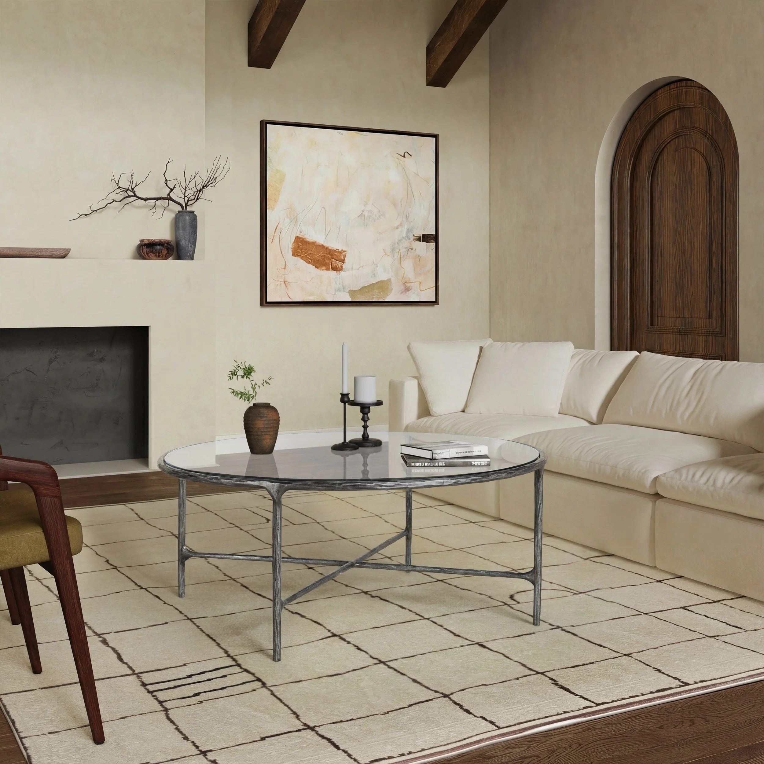 Jessa Round Metal Coffee Table - Image 11