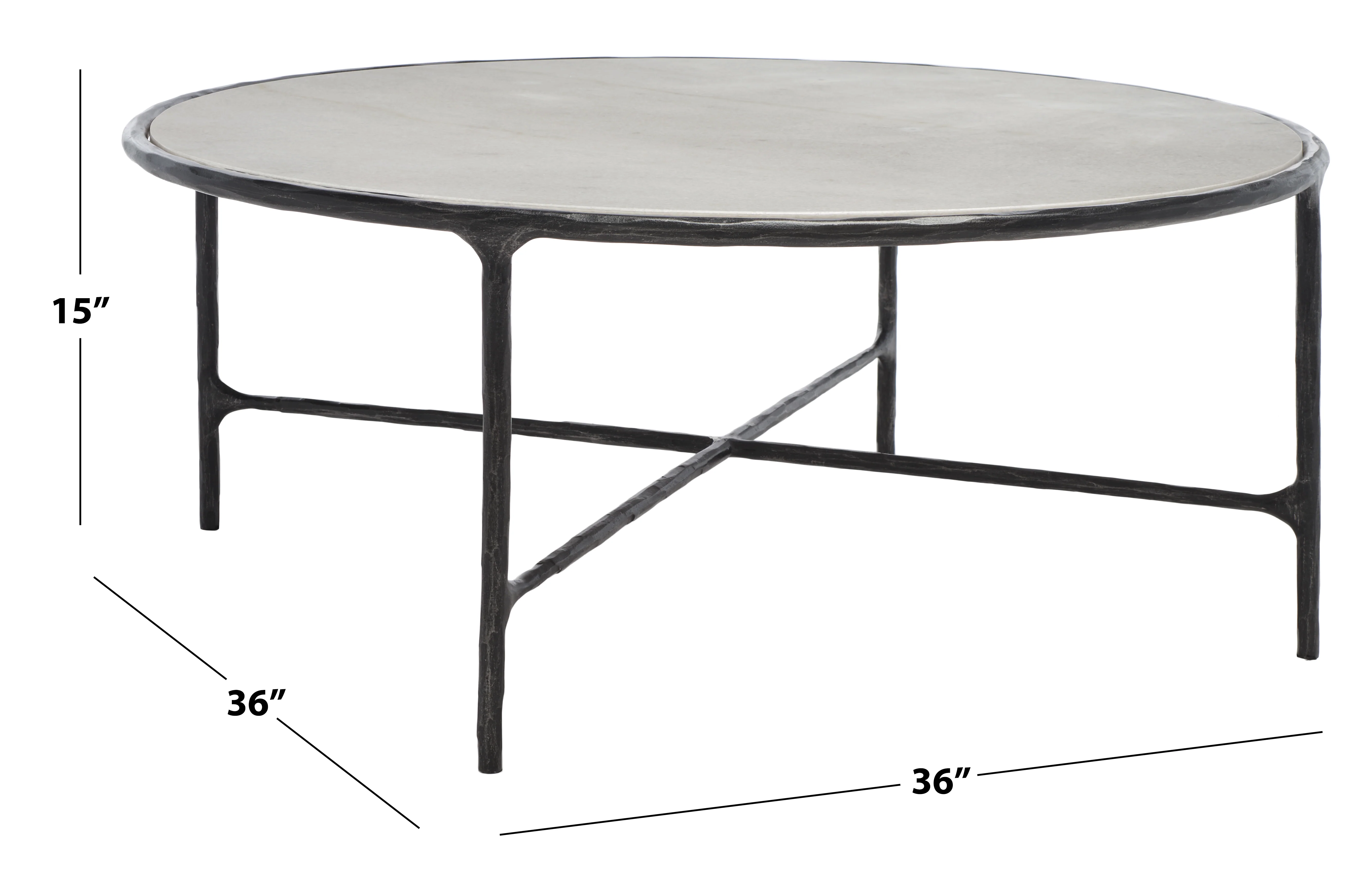 Jessa Round Metal Coffee Table - Image 30