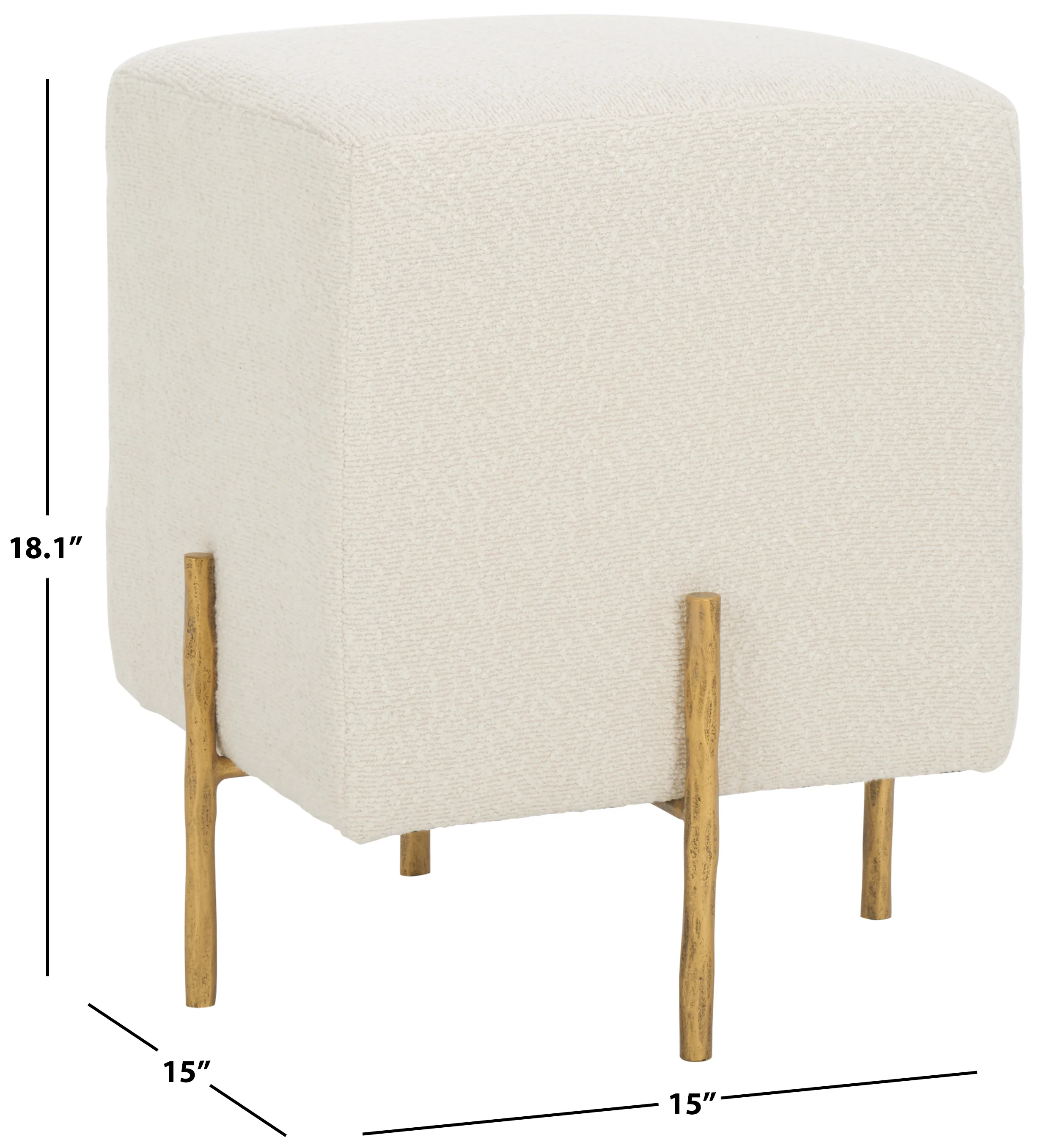 Jessa Square Boucle Ottoman - Image 6